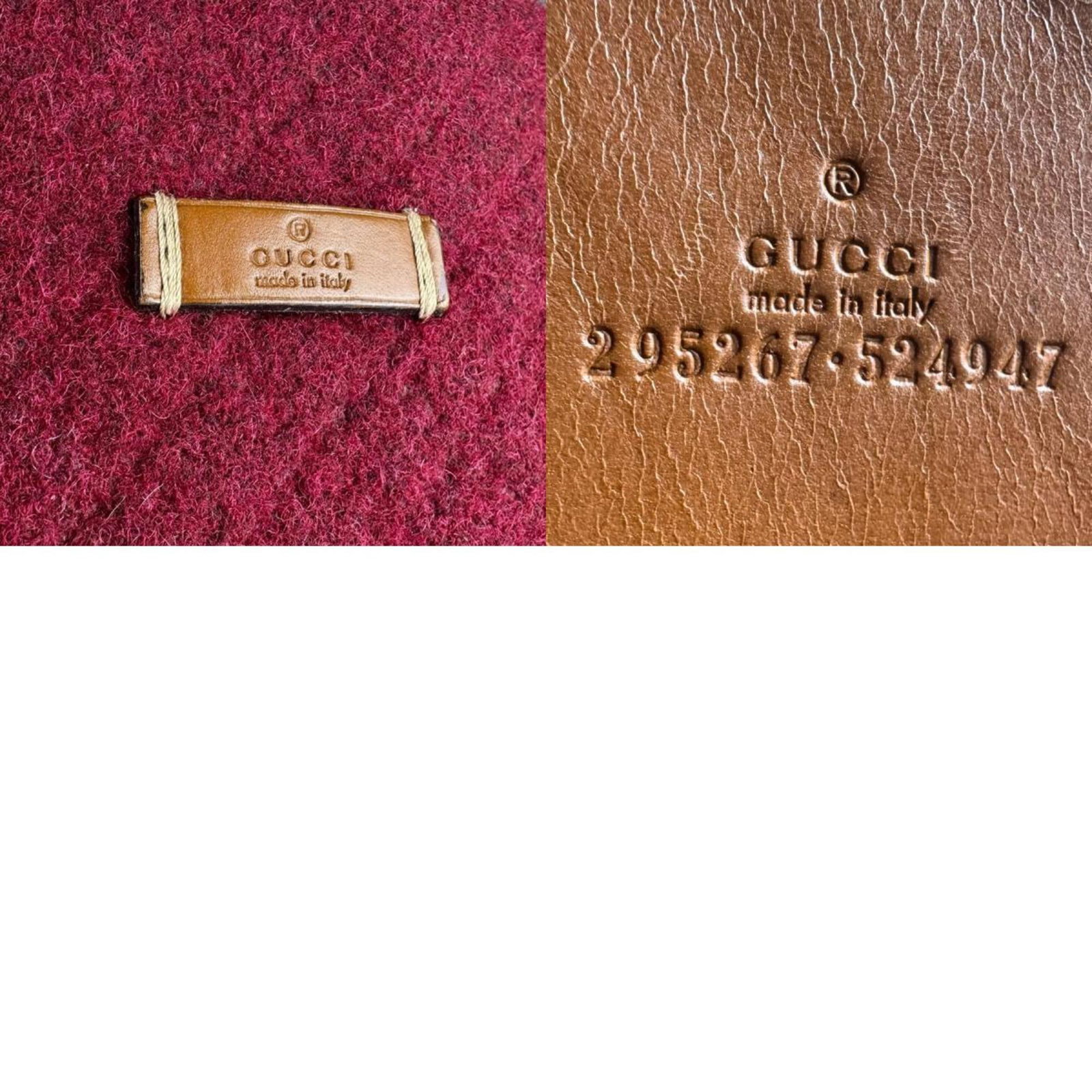 Felt Leather Gucci Handbag - 5