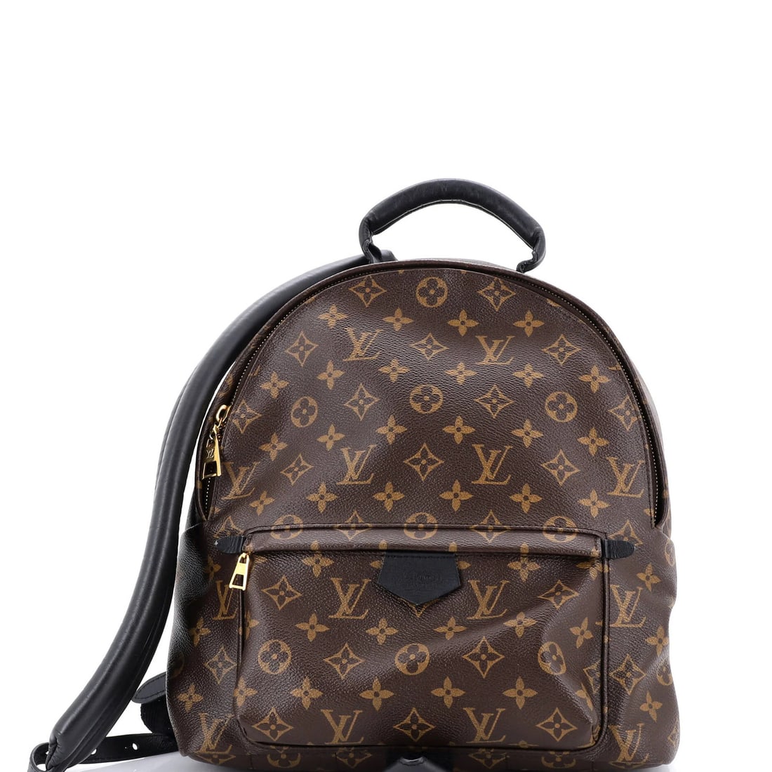 Palm Springs Backpack Monogram Canvas Louis Vuitton MM: Palm Springs Backpack Monogram Canvas Louis Vuitton MM Brown Louis Vuitton Palm Springs Backpack Monogram Canvas MM features a classic design with a canvas exterior and gold hardware. The backpack mea