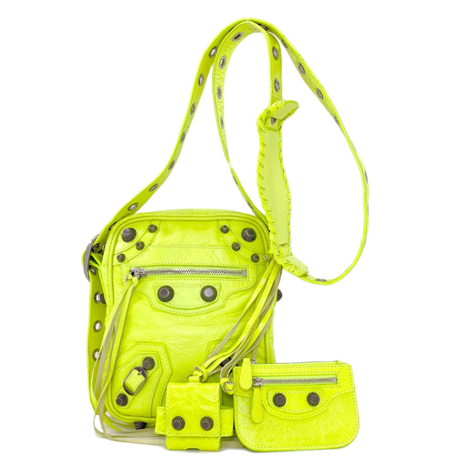 Shoulder Bag Pouch Balenciaga: Shoulder Bag Pouch Balenciaga Yellow Balenciaga Pouch Shoulder Bag, 20cm x 16cm x 4cm, a stylish and compact accessory with a bright and cheerful yellow hue. This small shoulder bag features a pouch d