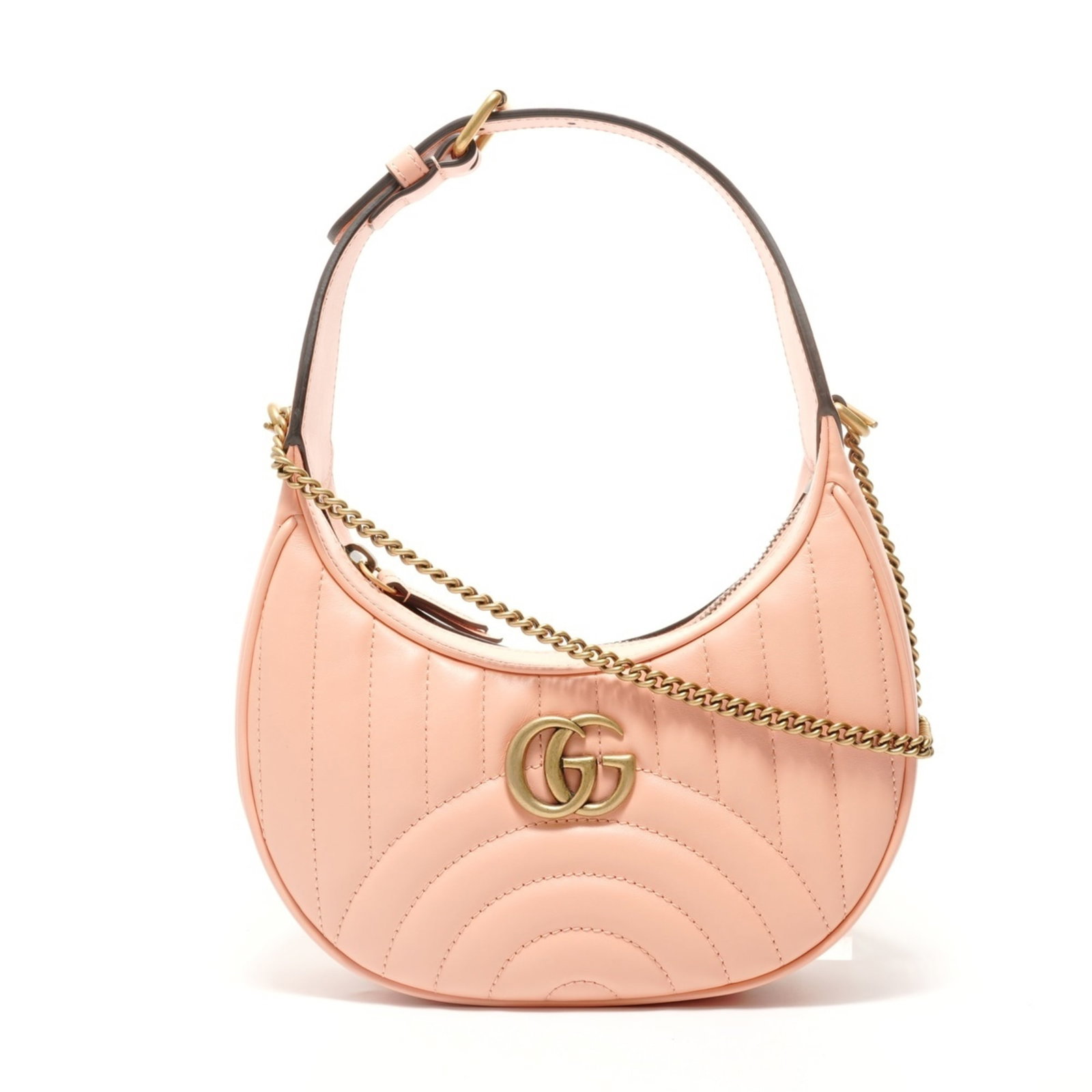 Shoulder Bag: Shoulder Bag Pink GG Marmont shoulder bag with 106cm strap length and 18cm handle drop. Features a compact size of 10cm x 21cm x 5cm and a vibrant pink color. Item Specifics: Brand: Gucci Line: GG Mar