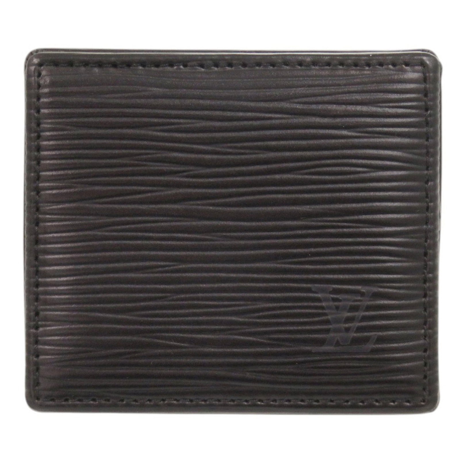 Louis Vuitton Coin Purse/ Coin Case Epi Leather: Louis Vuitton Coin Purse/ Coin Case Epi Leather Epi leather coin purse/coin case from Louis Vuitton, crafted with a sleek black design. Measuring 7.5cm x 8.5cm x 2cm, this compact accessory is made fr