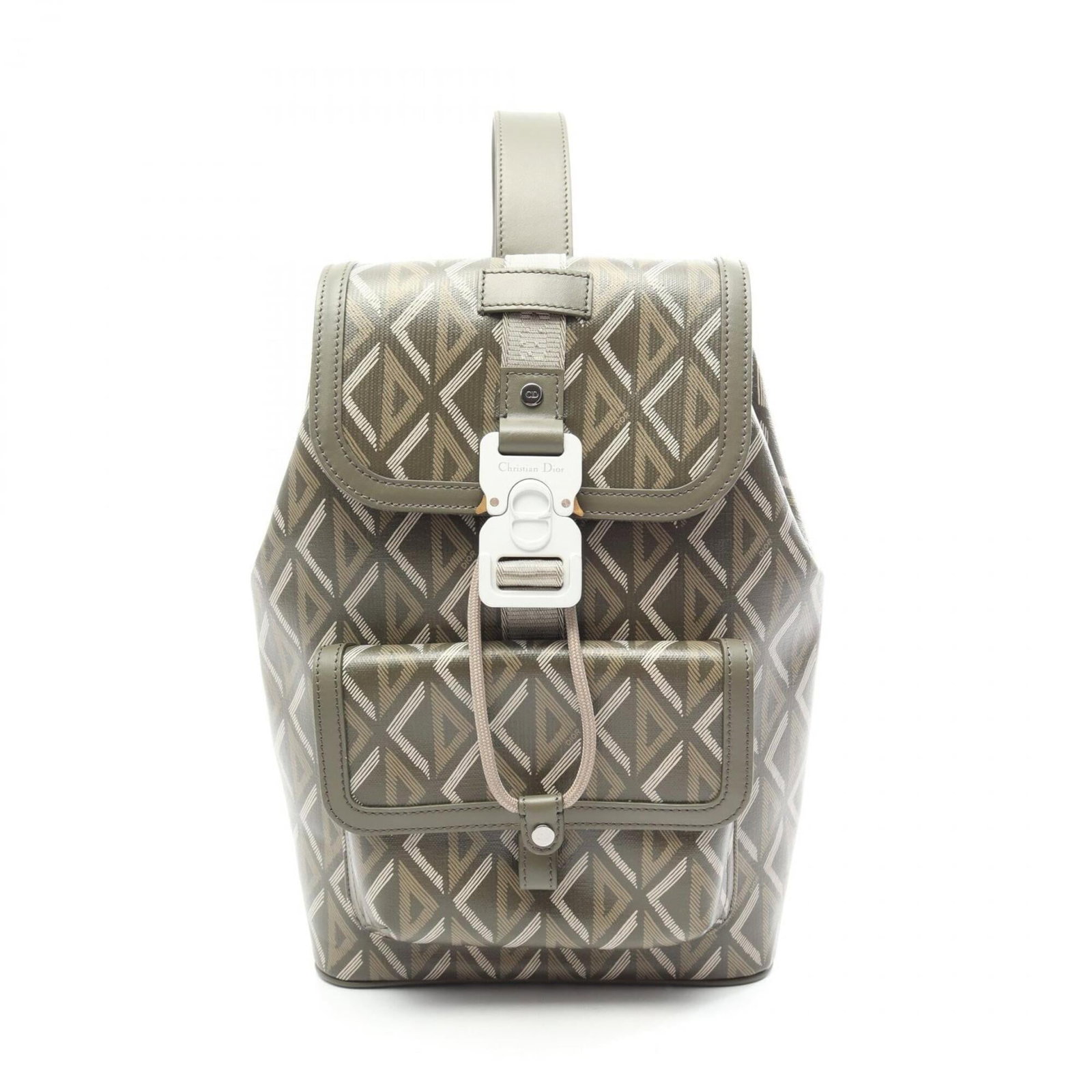 Christian Dior Fanny Pack Sling Bag Coated Canvas Leather: Christian Dior Fanny Pack Sling Bag Coated Canvas Leather Christian Dior's Fanny Pack Sling Bag is a stylish and practical accessory, featuring a coated canvas and leather design in khaki color. The