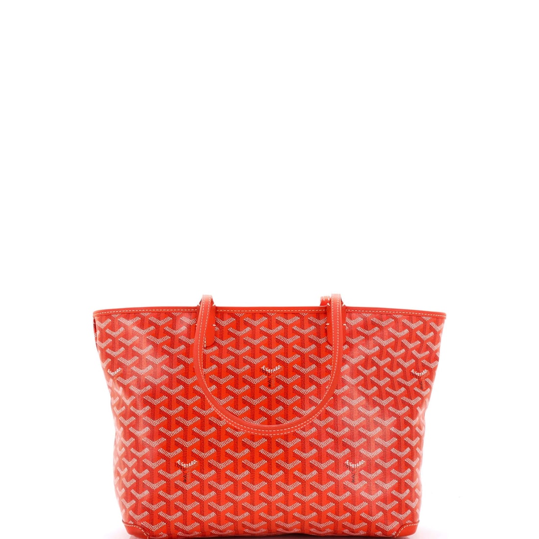 Canvas tote Coated Goyard Artois: Canvas tote Coated Goyard Artois Orange Canvas Coated Goyard Artois Tote in Very Good Condition. This vibrant orange tote features a coated canvas exterior with a neutral interior, and comes with