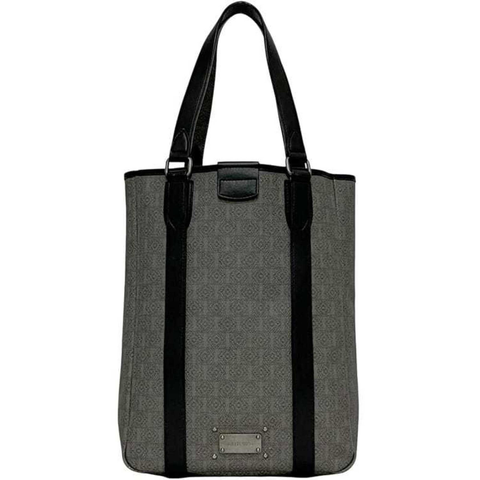 Pvc Leather Loewe Tote Bag: Pvc Leather Loewe Tote Bag PVC and leather combine in this unique Loewe tote bag, featuring a distinctive gray color and compact 37cm x 29cm x 8cm dimensions. The bag's material blend and country of
