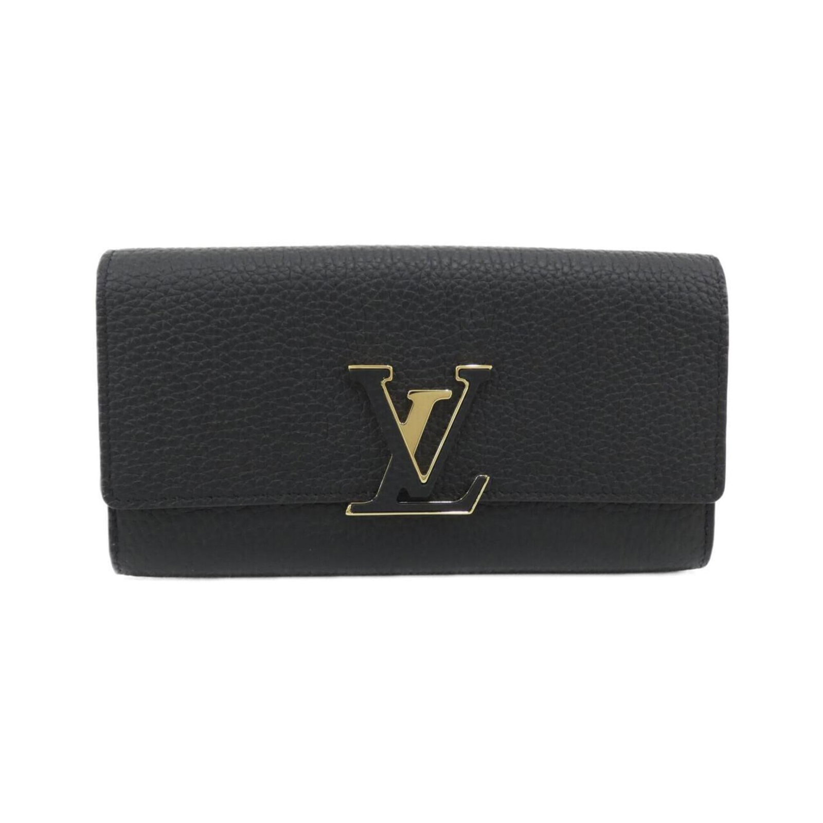 Leather Wallet Bi Fold Louis Vuitton: Leather Wallet Bi Fold Louis Vuitton Black leather bi-fold wallet from Louis Vuitton, crafted from high-quality calf leather. Measuring 11cm x 20cm x 3cm, this stylish wallet features a classic