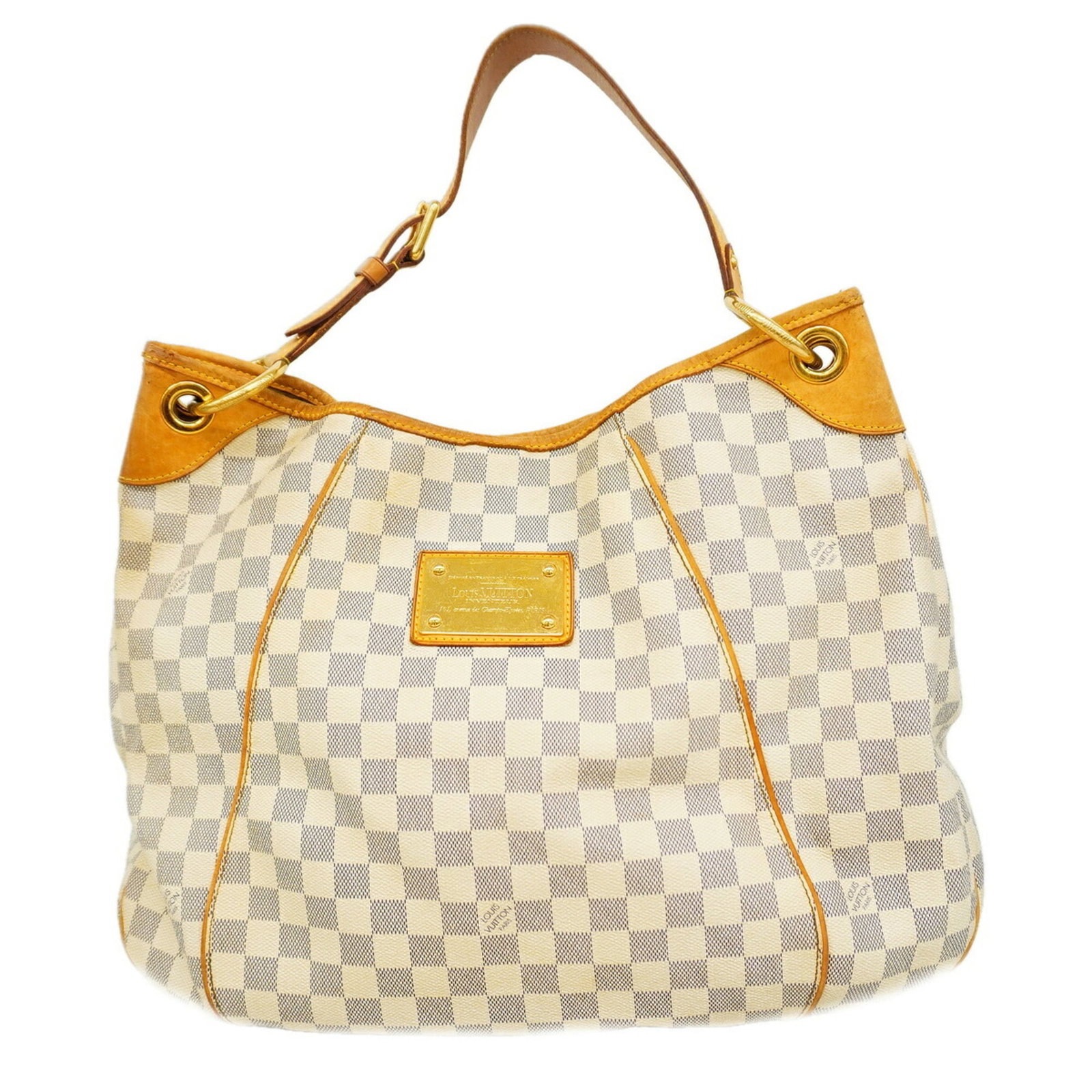 Shoulder Bag by Louis Vuitton: Shoulder Bag by Louis Vuitton White Louis Vuitton shoulder bag with classic monogram pattern, measuring 35cm x 50cm x 14cm, perfect for everyday use. This stylish bag features a timeless design and du