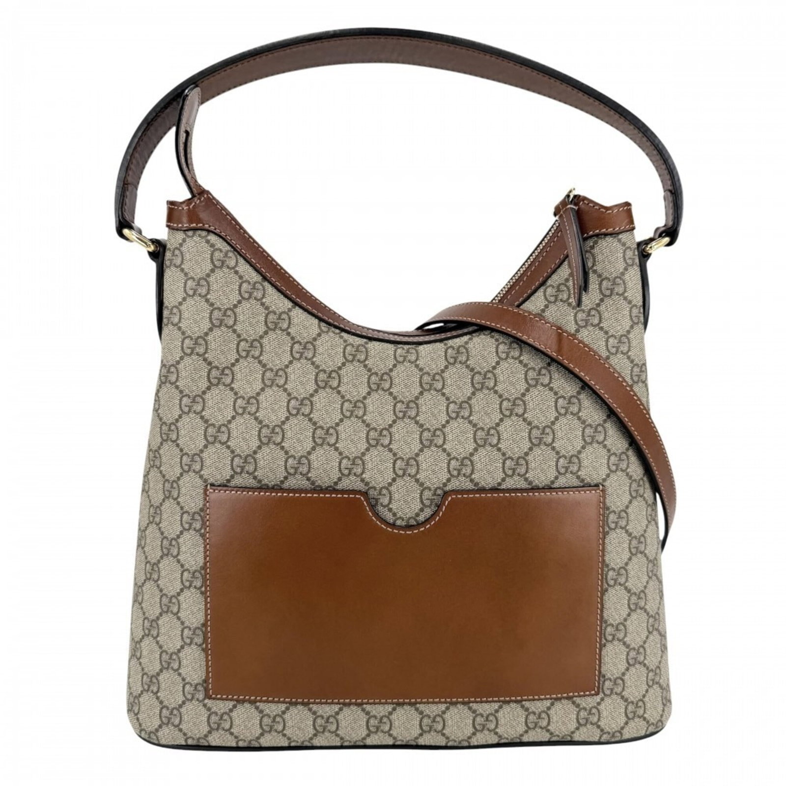 Gucci Supreme Leather Handbag Shoulder Bag: Gucci Supreme Leather Handbag Shoulder Bag Gucci Supreme Leather Handbag Shoulder Bag boasts a timeless design with GG Supreme material, a signature Gucci pattern, and a classic beige and brown color