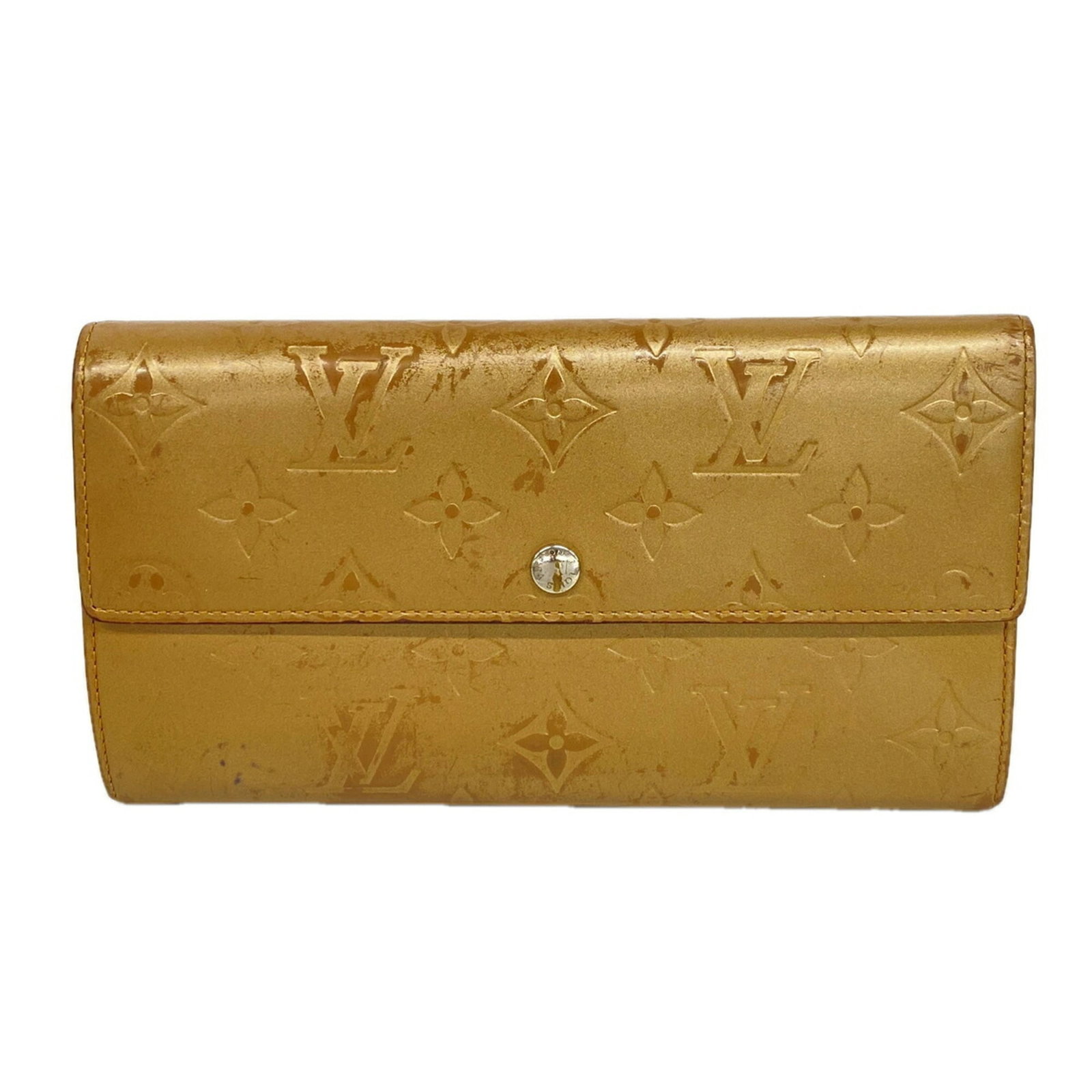 Long Wallet Louis Vuitton Bi Fold: Long Wallet Louis Vuitton Bi Fold Ambre Long Wallet by Louis Vuitton, featuring a classic bi-fold design with a signature. This stylish accessory measures 10.5cm x 19cm x 2.5cm and boasts a sleek, sop