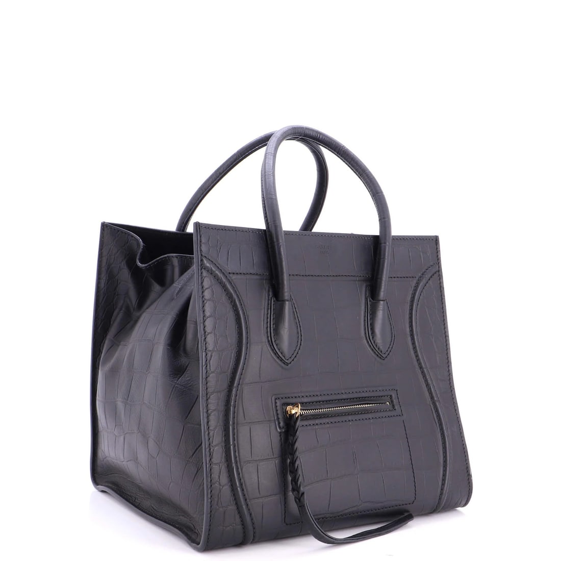 Crocodile Leather Embossed Medium Celine Phantom Bag - 2