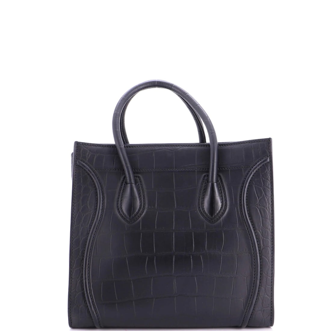 Crocodile Leather Embossed Medium Celine Phantom Bag - 3