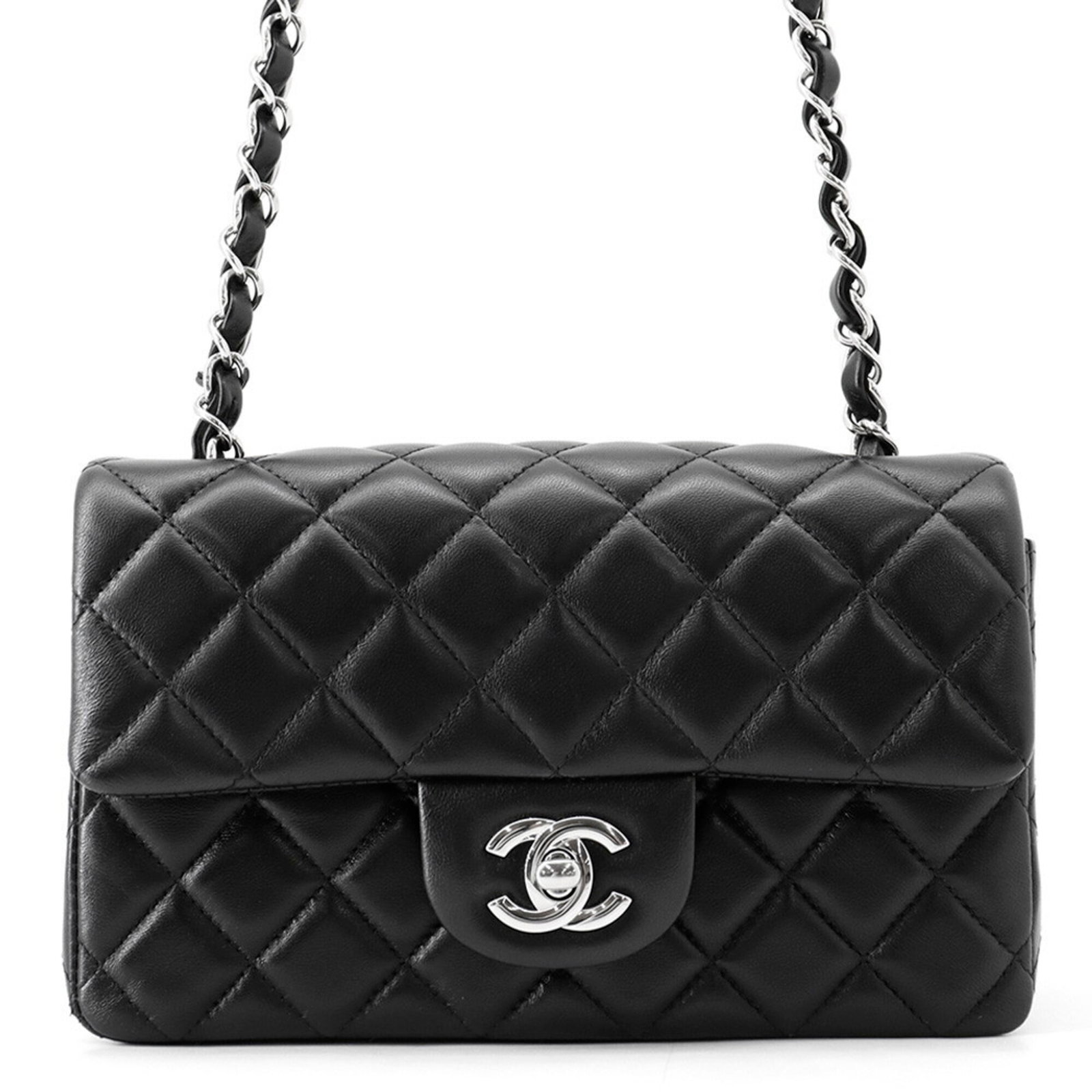 Shoulder Bag Leather Chanel: Shoulder Bag Leather Chanel This black leather shoulder bag from Chanel features a sleek and timeless design, with a compact size that makes it easy to carry. Made from high-quality leather, its
