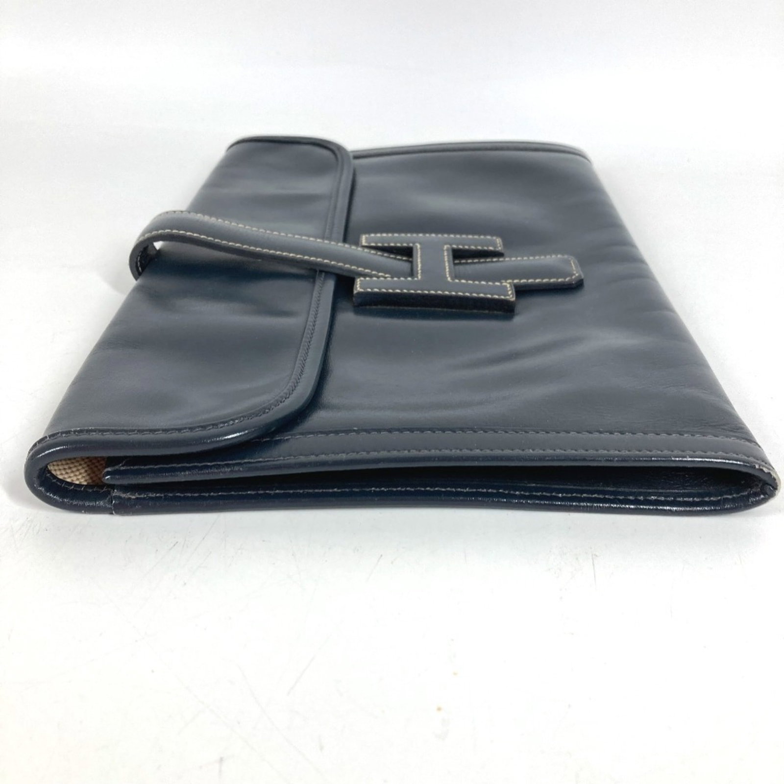 Calf Leather Bag Box Clutch Hermes - 3