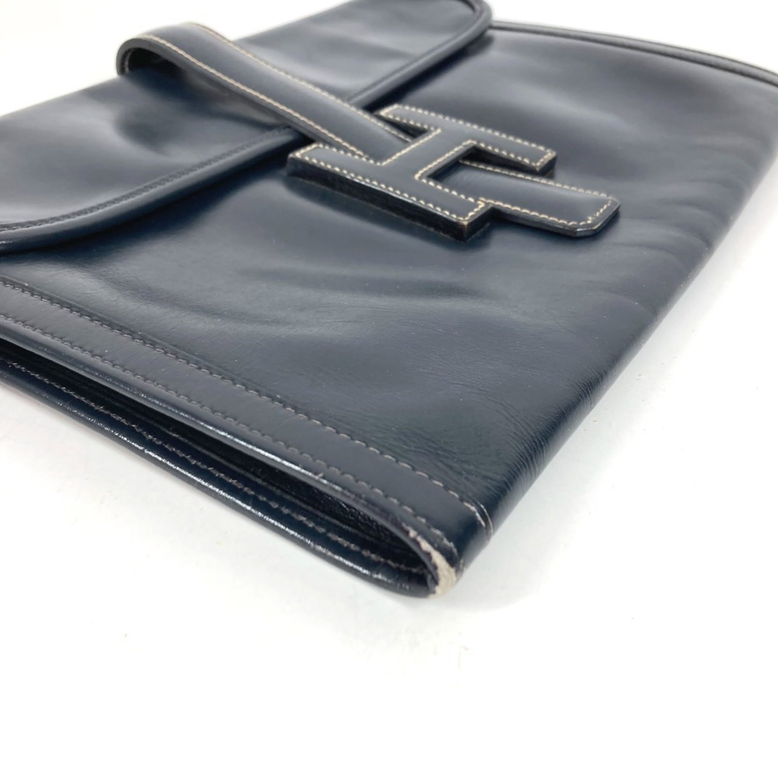 Calf Leather Bag Box Clutch Hermes - 4