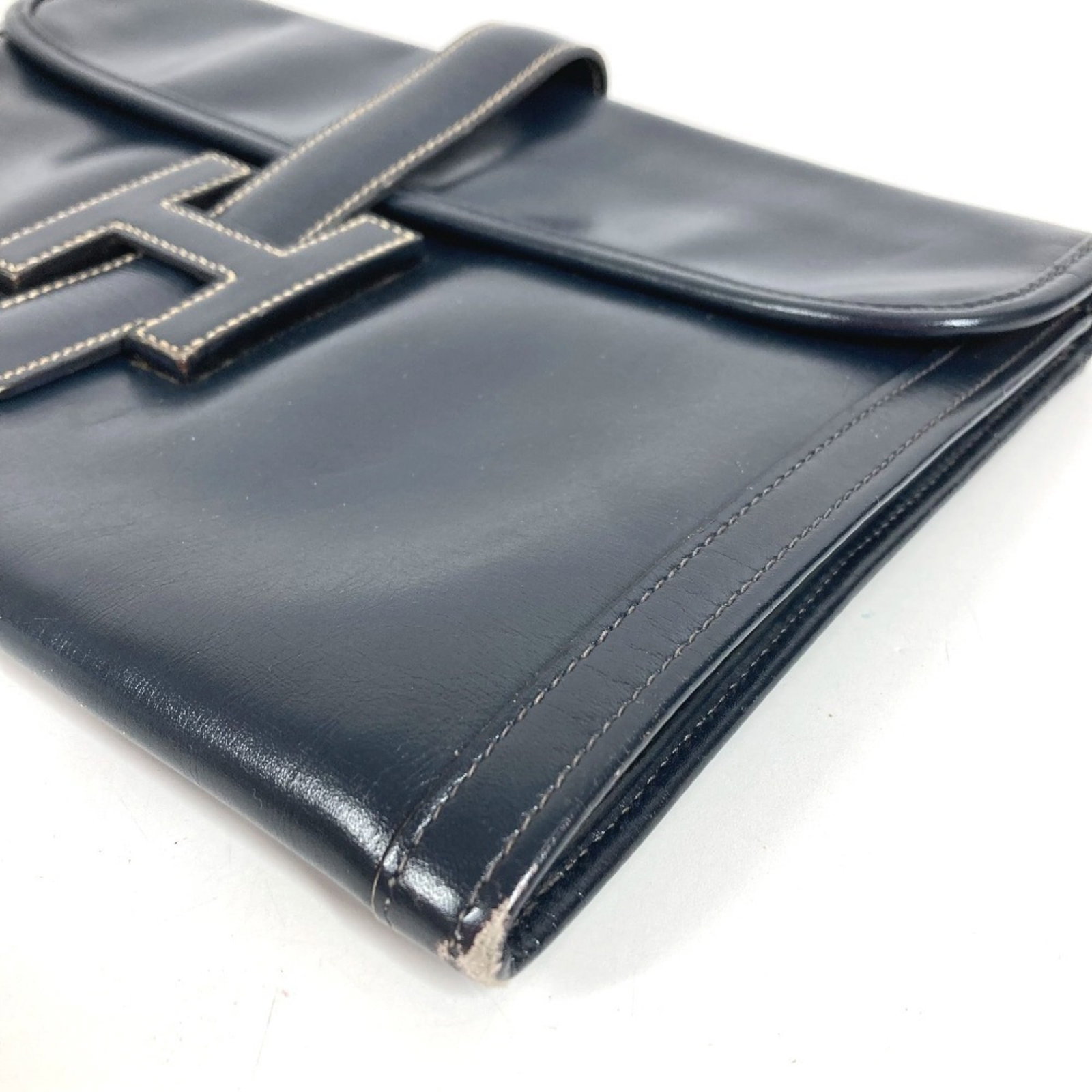 Calf Leather Bag Box Clutch Hermes - 6