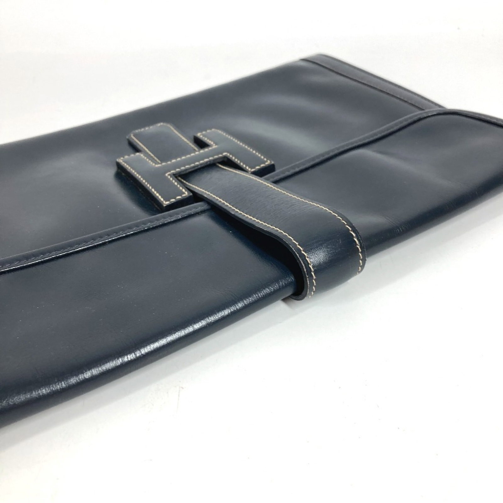 Calf Leather Bag Box Clutch Hermes - 8