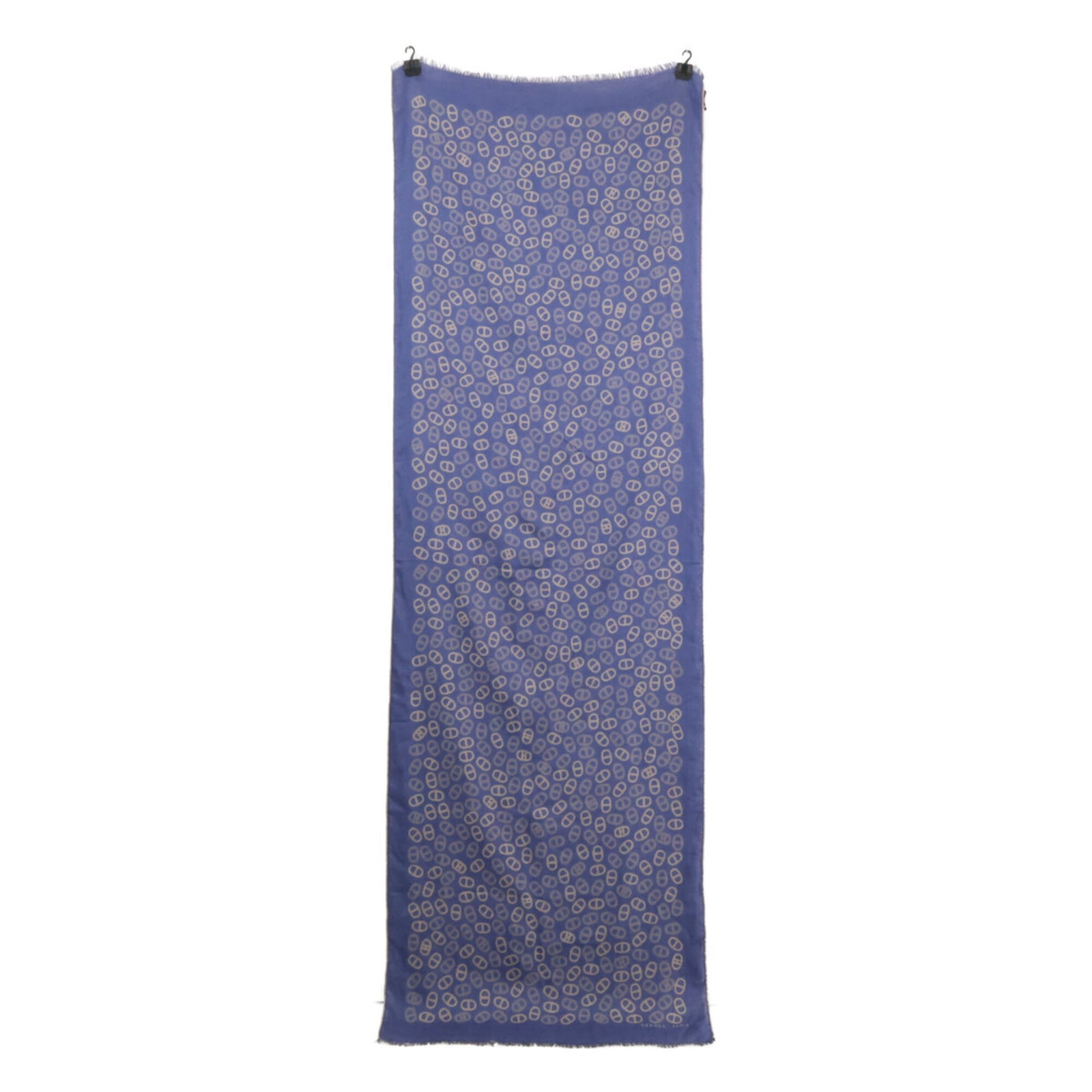 Hermes Stole Cashmere: Hermes Stole Cashmere Blue or Brown Cashmere Stole from Hermes measures 1.86m x 59cm, showcasing the luxurious feel of cashmere. The stole's size and material make it a statement piece, perfect for ad