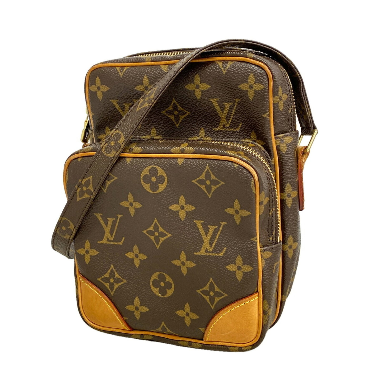 Shoulder Bag by Louis Vuitton: Shoulder Bag by Louis Vuitton Brown Louis Vuitton shoulder bag with dimensions 21cm x 15cm x 9cm. This stylish bag features a classic design with a signature LV monogram pattern. Made from
