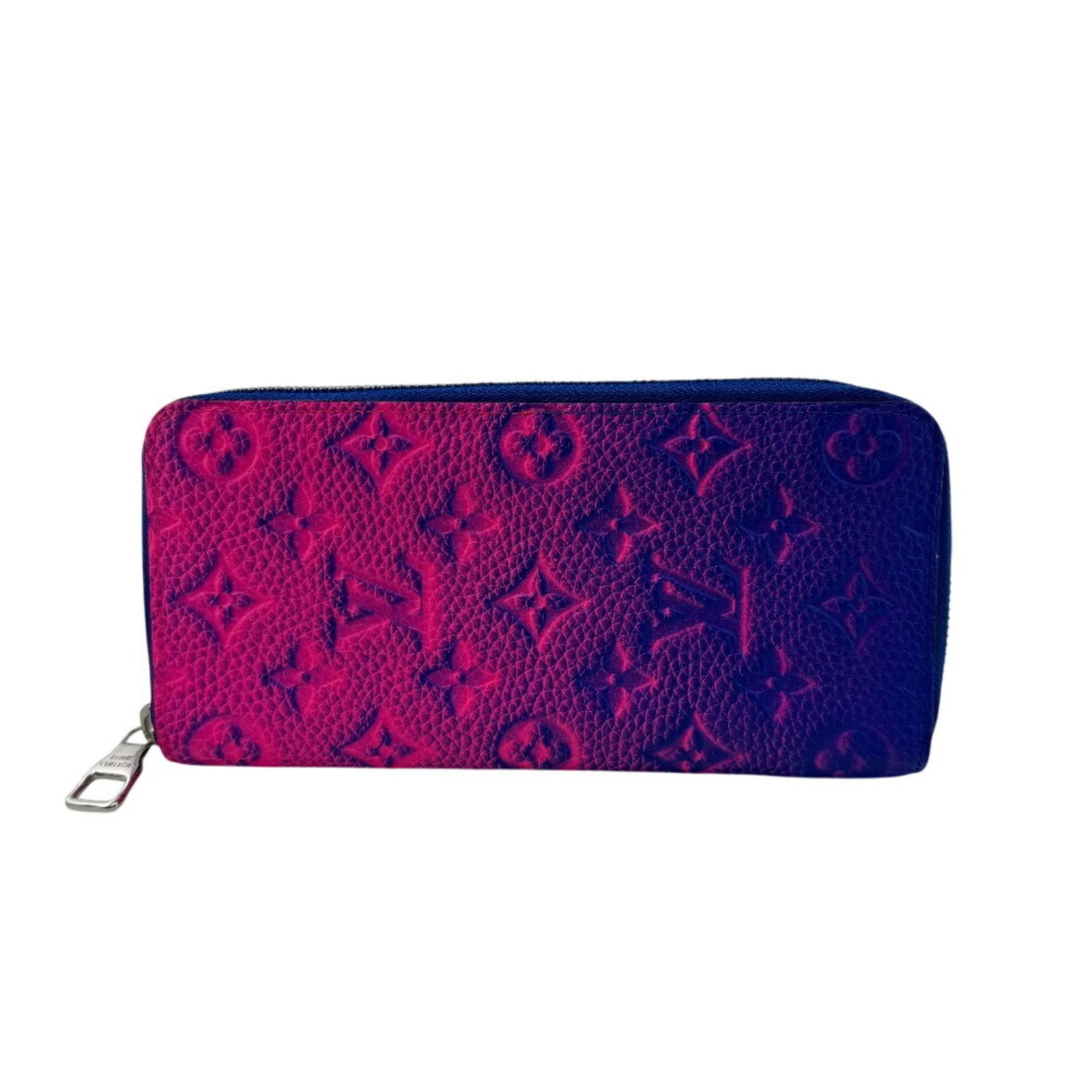 Leather Wallet Bi Fold Louis Vuitton: Leather Wallet Bi Fold Louis Vuitton Taurillon leather construction adds a touch of sophistication to this bi-fold long wallet, featuring a classic Louis Vuitton design. The vibrant blue and pink colo