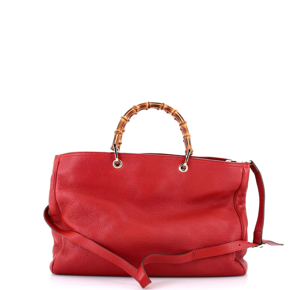 Gucci Tote Leather Large Shopper Bamboo - 3
