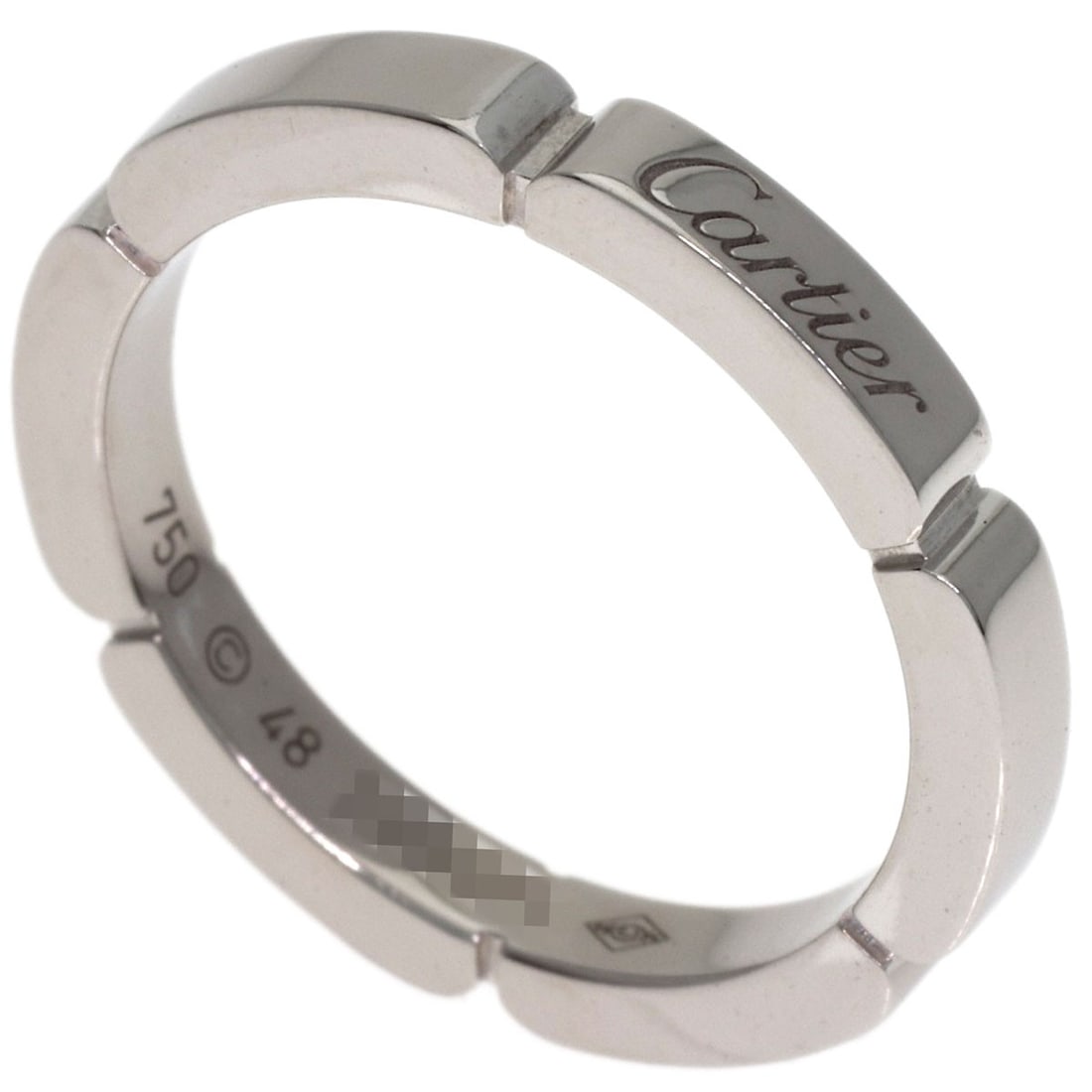Cartier Maillon Panthere #48 Ring K18 White Gold: Cartier Maillon Panthere #48 Ring K18 White Gold Cartier Maillon Panthere #48 Ring K18 White Gold features a sleek design with a silver K18 white gold exterior. This K18 purity ensures a high level