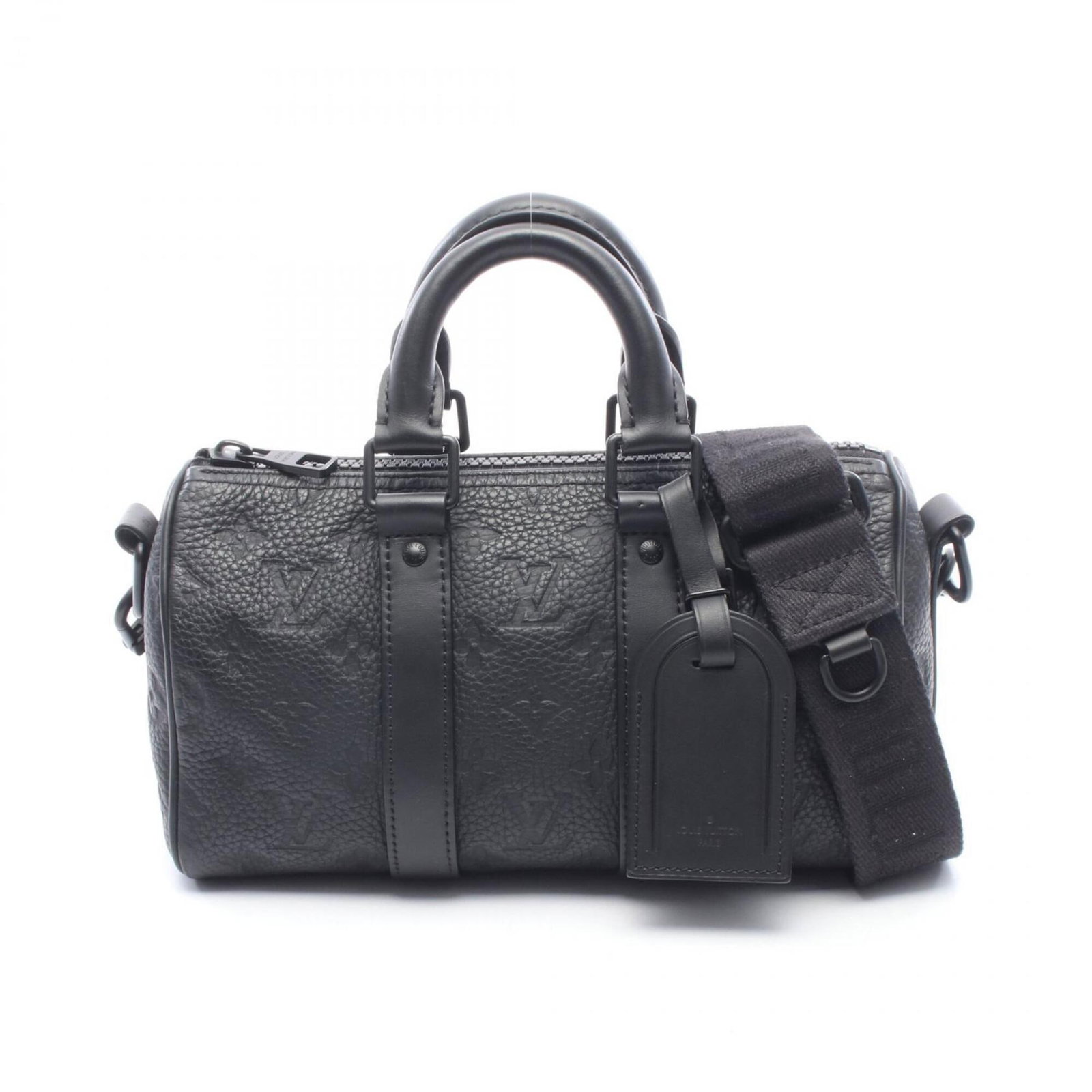 Handbag Leather Louis Vuitton: Handbag Leather Louis Vuitton Black Taurillon leather Louis Vuitton handbag with 23cm handle and 150cm strap, measuring 14.5cm x 25cm x 10.5cm. The item features RFID technology on the body and bears 