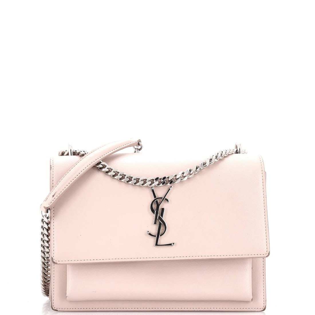Leather Medium Saint Laurent Crossbody Bag Sunset: Leather Medium Saint Laurent Crossbody Bag Sunset The Saint Laurent Medium Sunset Crossbody Bag boasts a neutral exterior with a rich, suede-lined interior. With its classic design and medium size, th