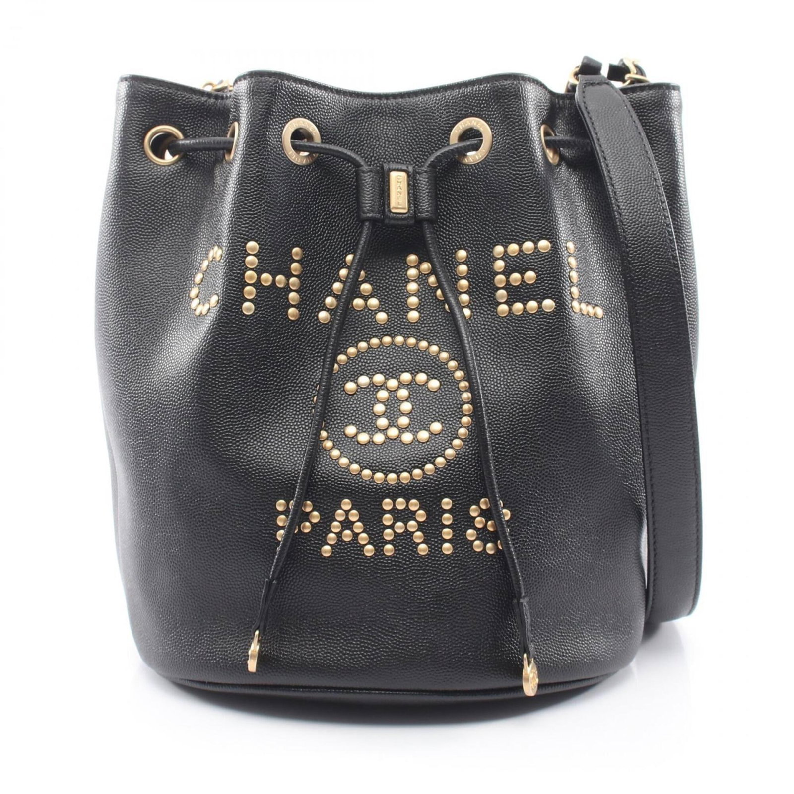 Calfskin Grained Shoulder Bag Handbag: Calfskin Grained Shoulder Bag Handbag Grained Calfskin Shoulder Bag from Chanel, featuring a sleek and sophisticated design. Made from high-quality, black grained calfskin, this shoulder bag boasts a 