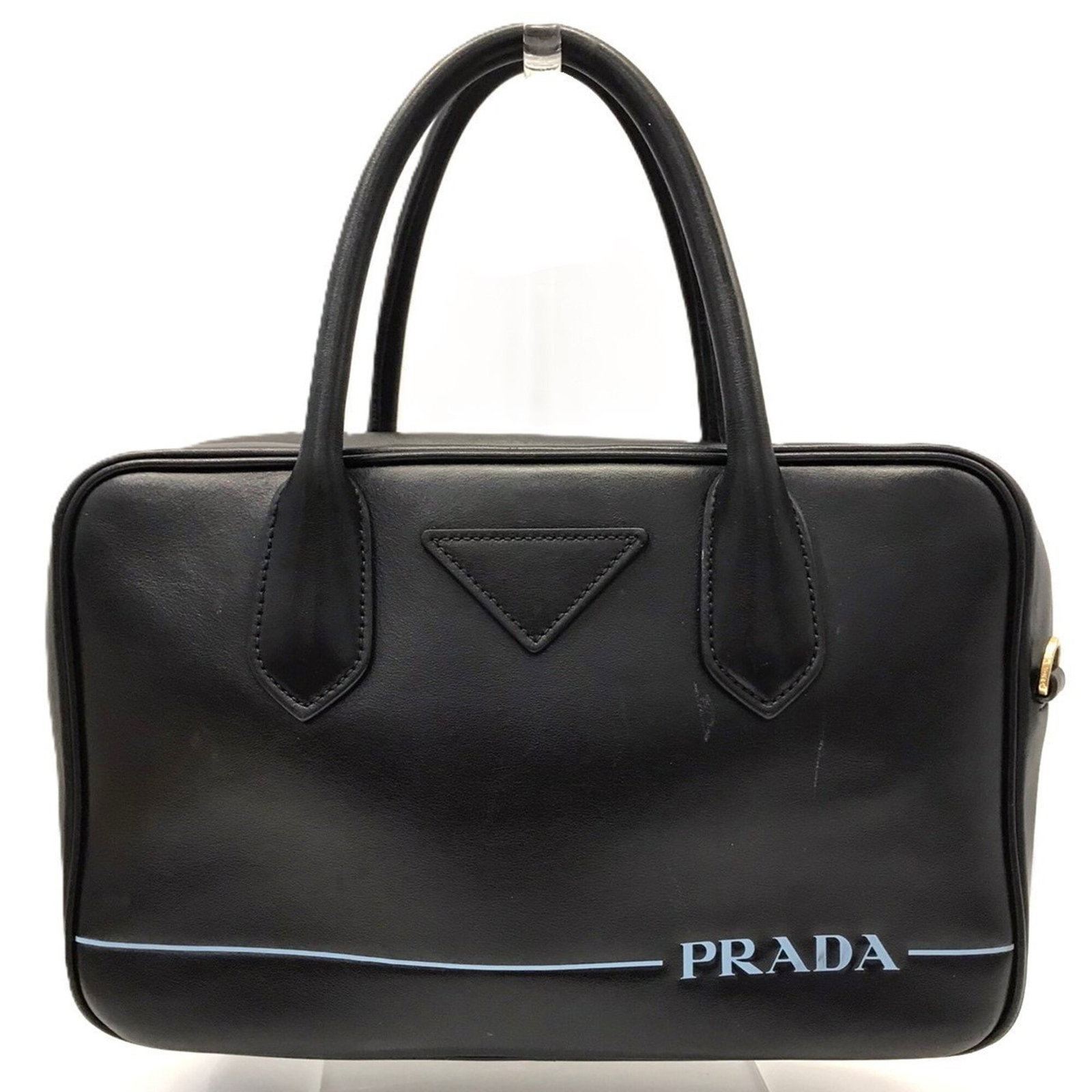 Handbag Prada: Handbag Prada Black Prada Mirage handbag with a zipper closure, measuring 17cm x 26.5cm x 8.5cm. This women's handbag features a 11cm long handle and a sleek design. Item Specifics: Brand: Prada