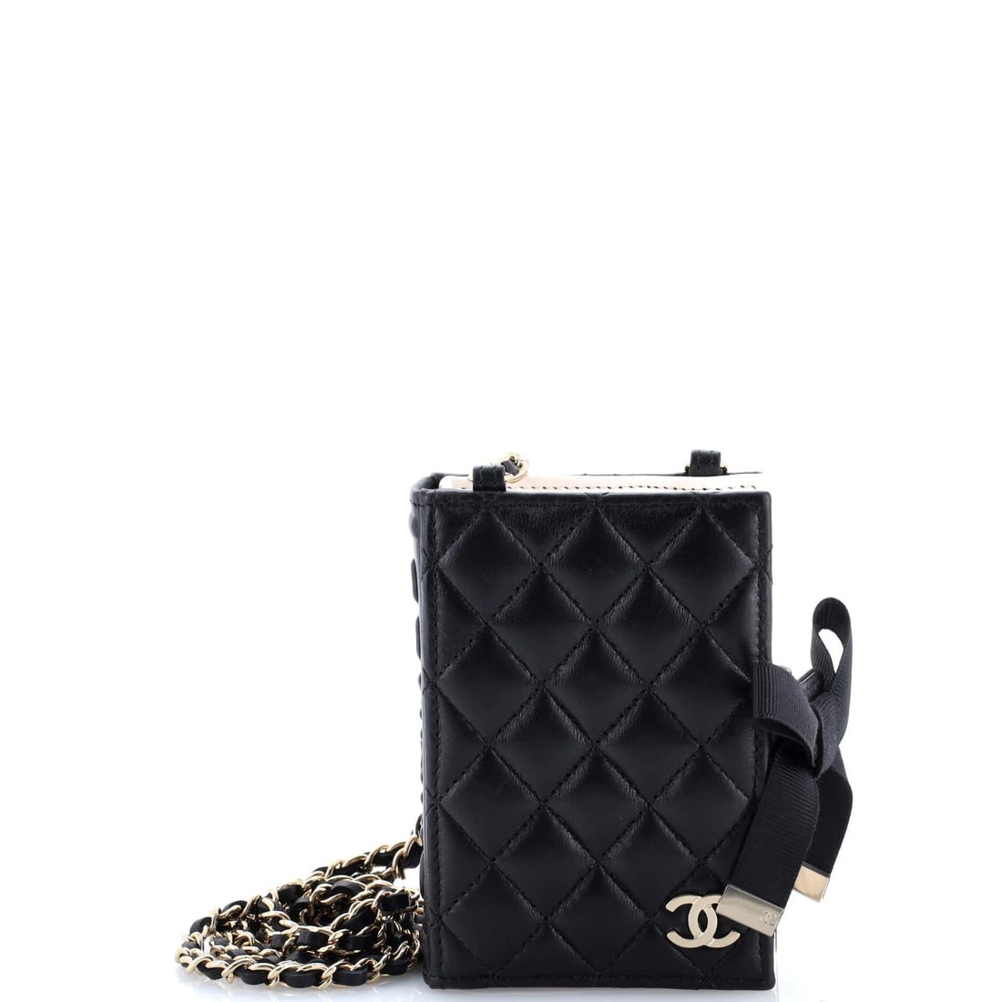 Chanel CC Book Card Holder with Chain Quilted Lambskin: Chanel CC Book Card Holder with Chain Quilted Lambskin The Chanel CC Book Card Holder with Chain Quilted Lambskin is a stylish and functional accessory, featuring a classic cross body design with a