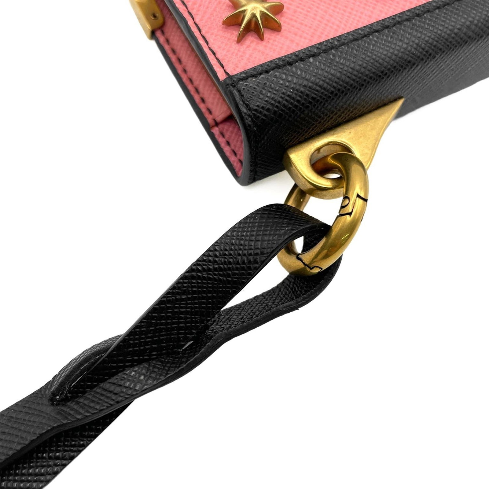 Prada metal leather keyring - 7