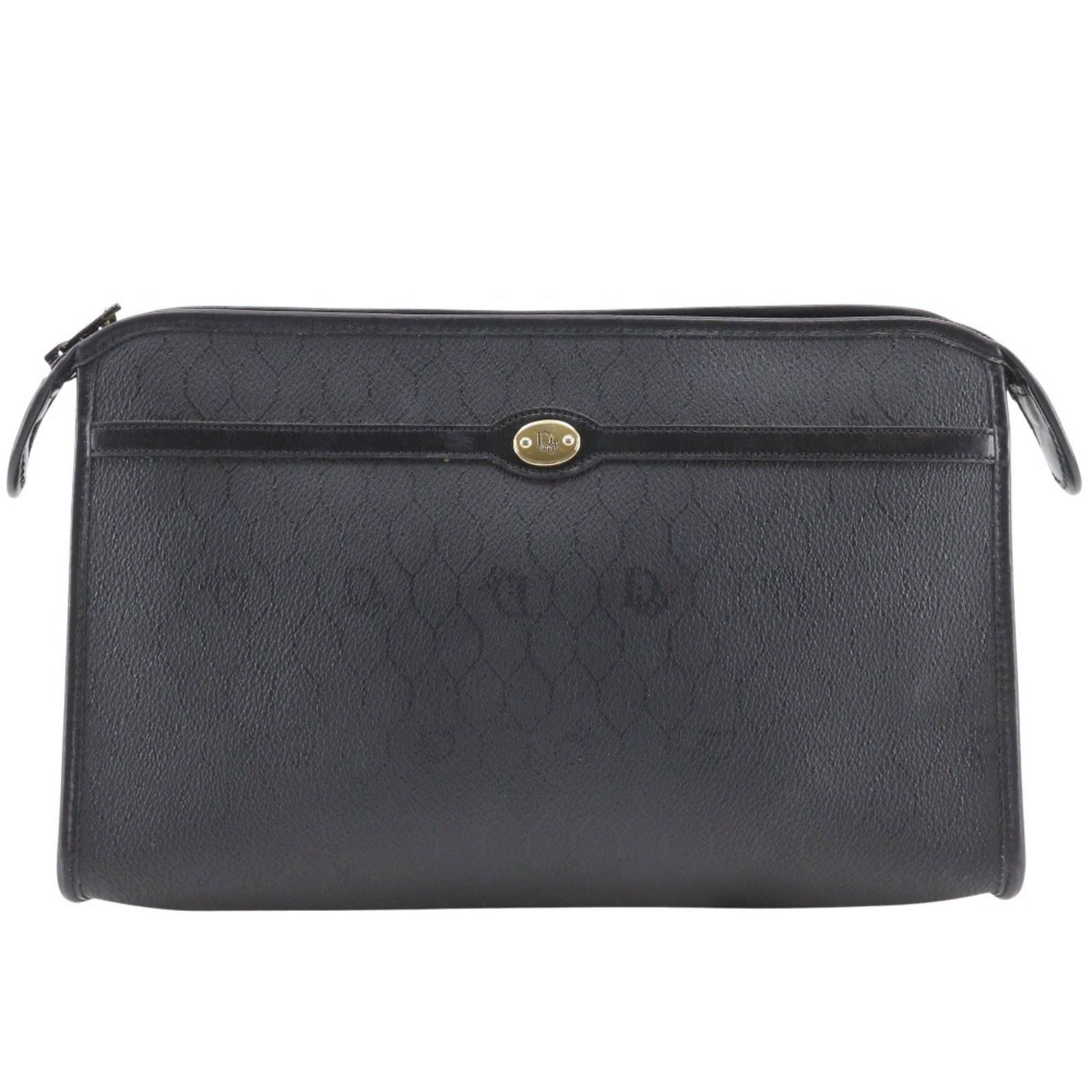 PVC Clutch Dior Christian Bag: PVC Clutch Dior Christian Bag Black PVC Clutch Bag from Christian Dior, measuring 17cm x 28cm x 7cm, features a sleek and modern design. Made from PVC material, this clutch bag boasts a striking