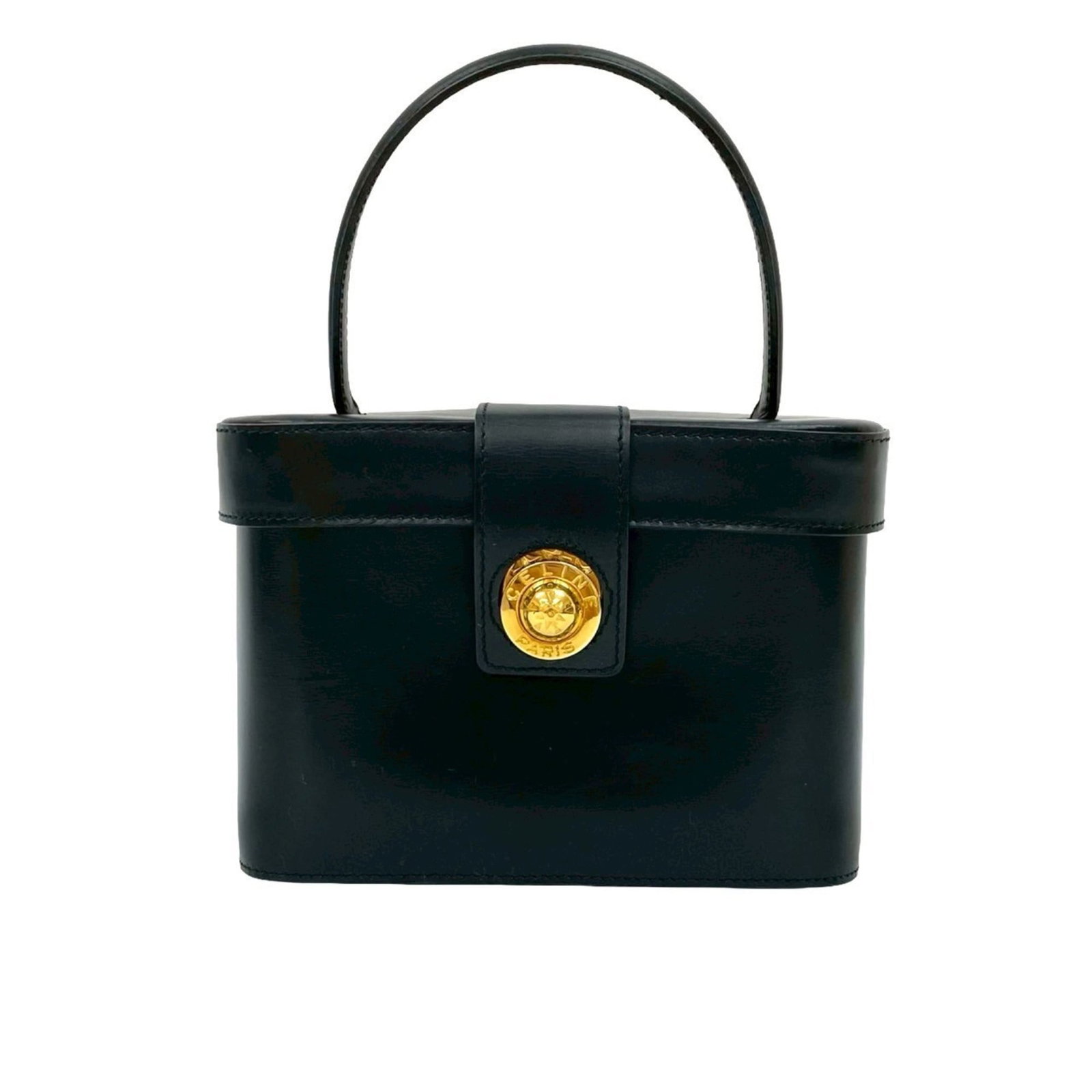 Vanity Celine Tote Bag Leather Handbag: Vanity Celine Tote Bag Leather Handbag Celine Tote Bag Leather Handbag in Black. This black leather tote bag from Celine measures 14.5cm x 20cm x 11.5cm and features a classic design. Made from