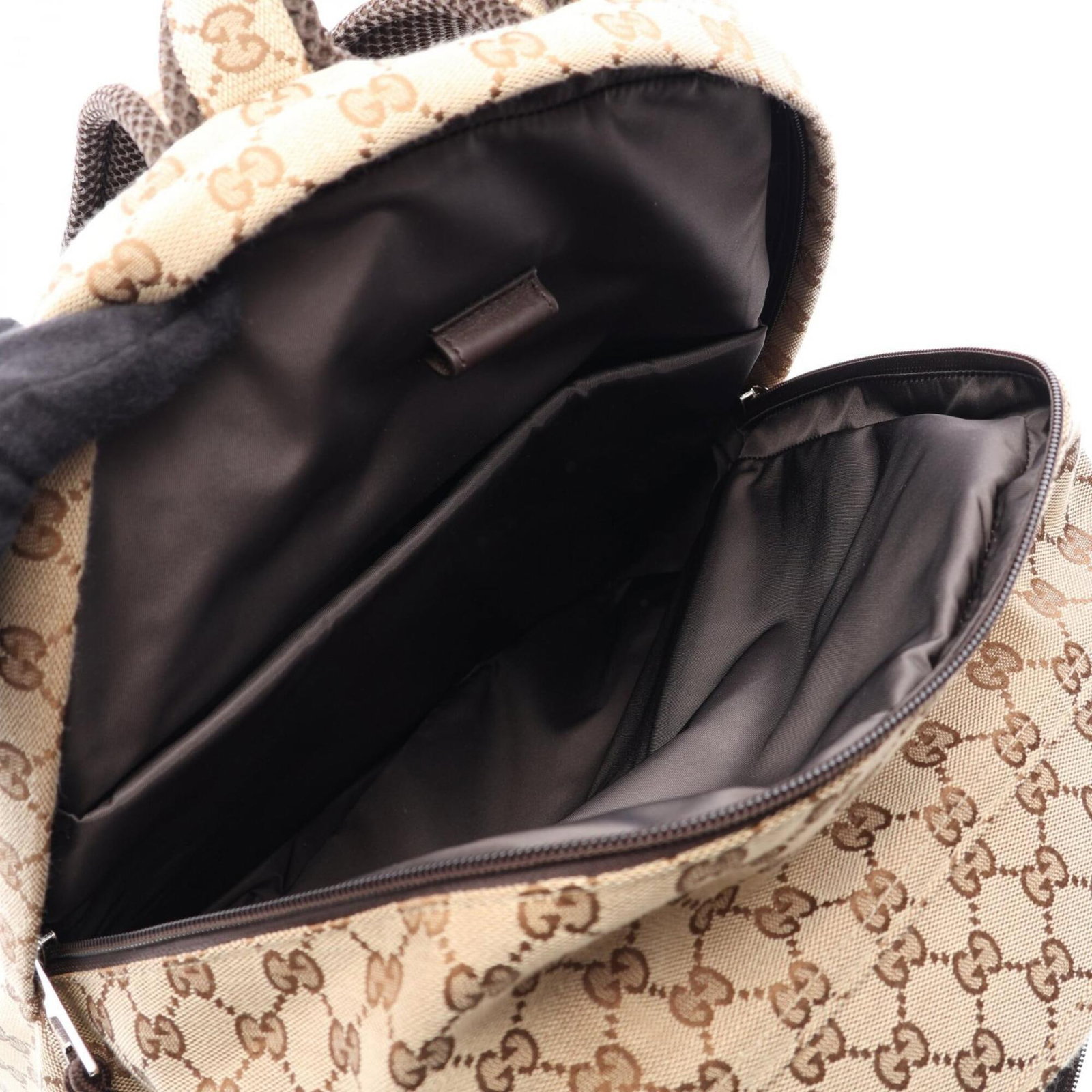 Canvas Leather Gucci Backpack - 4