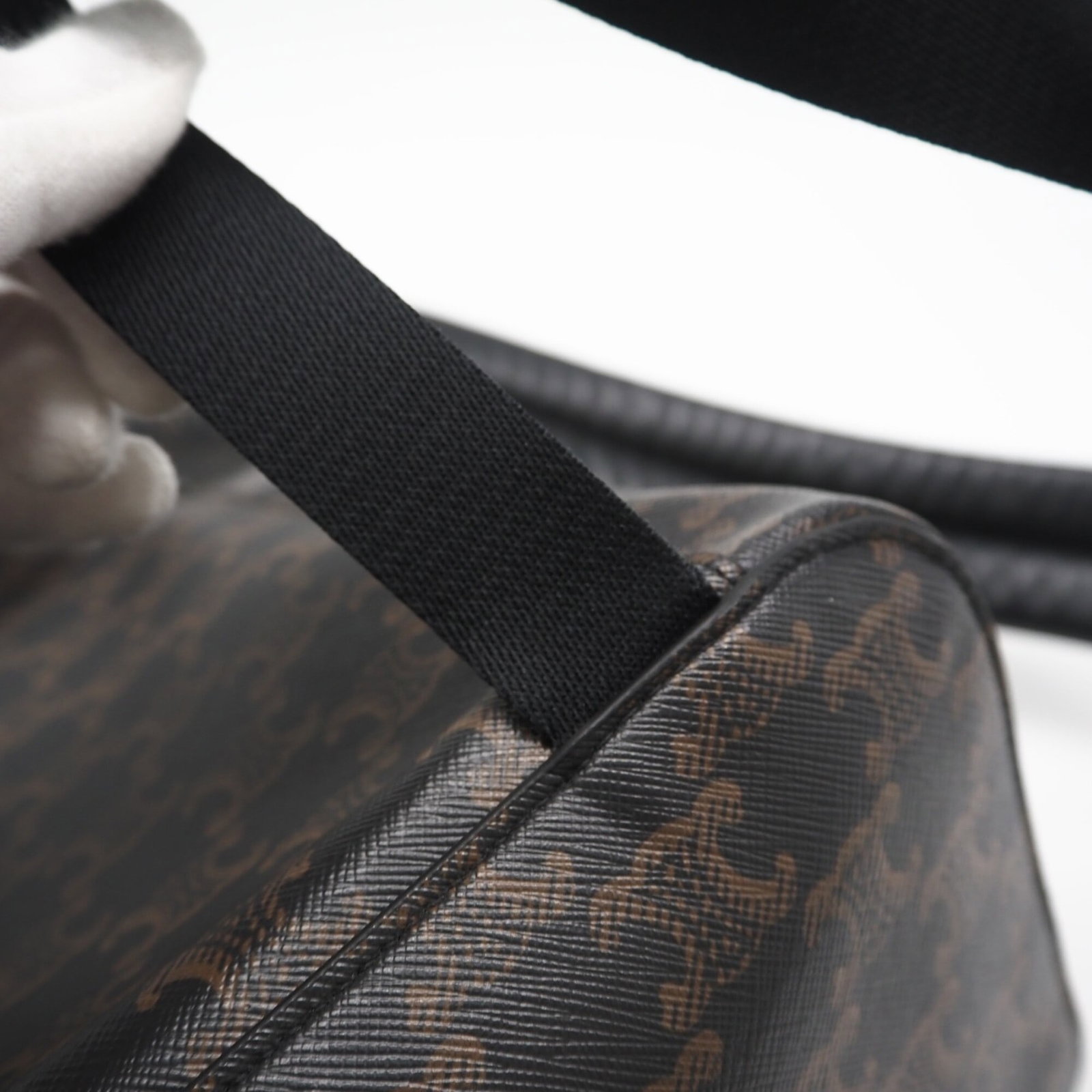 Canvas Leather Backpack Coated Celine - 12
