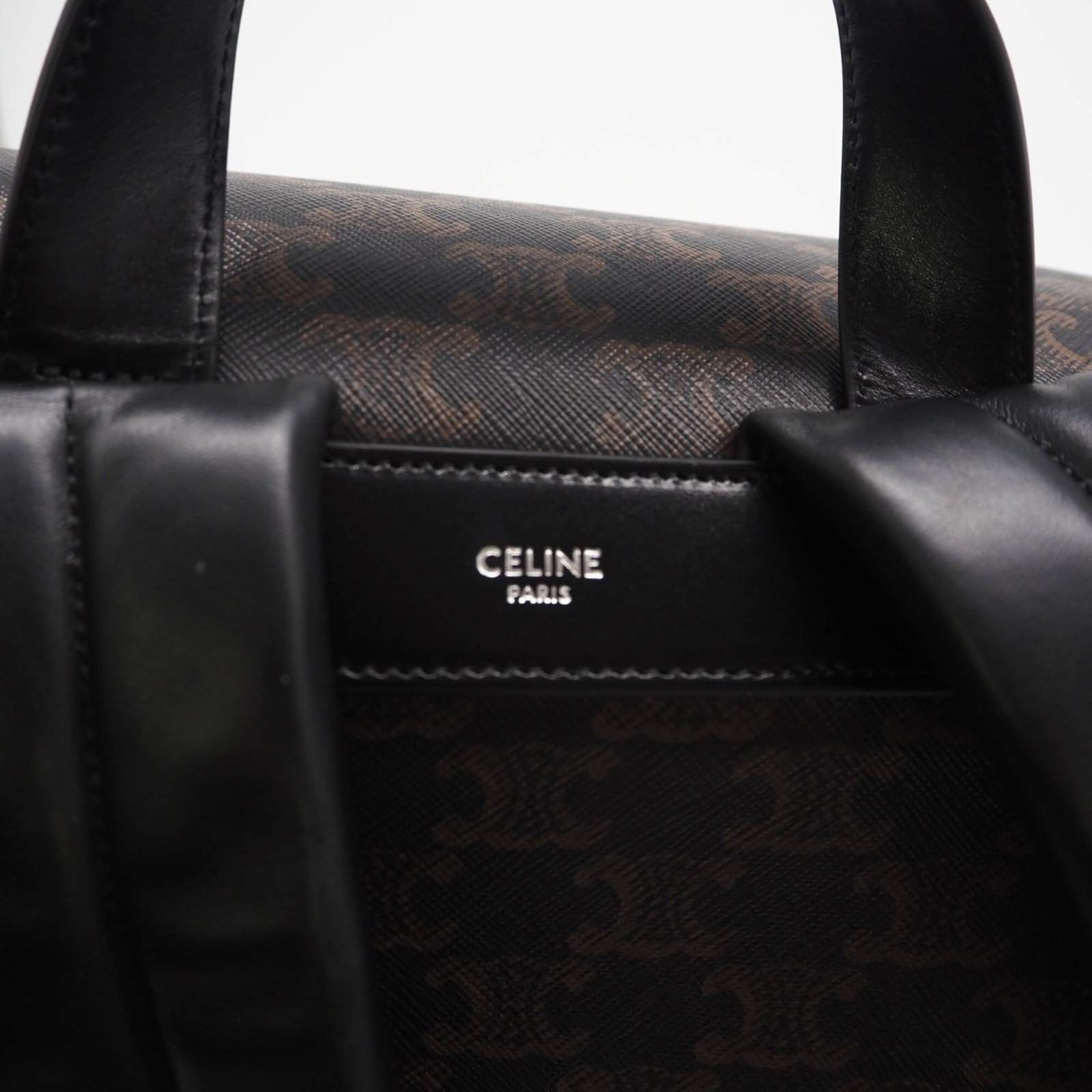 Canvas Leather Backpack Coated Celine - 13