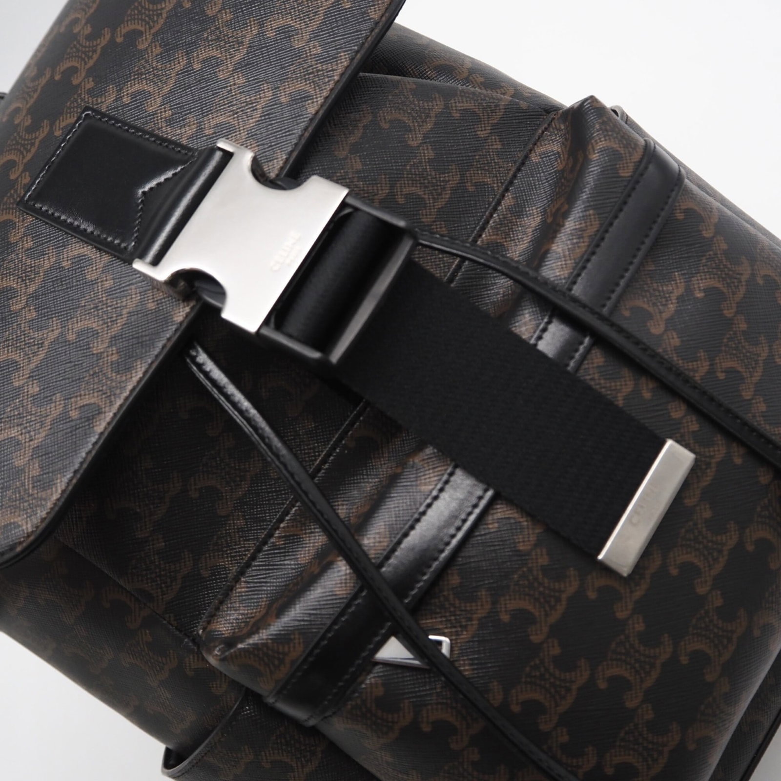 Canvas Leather Backpack Coated Celine - 3