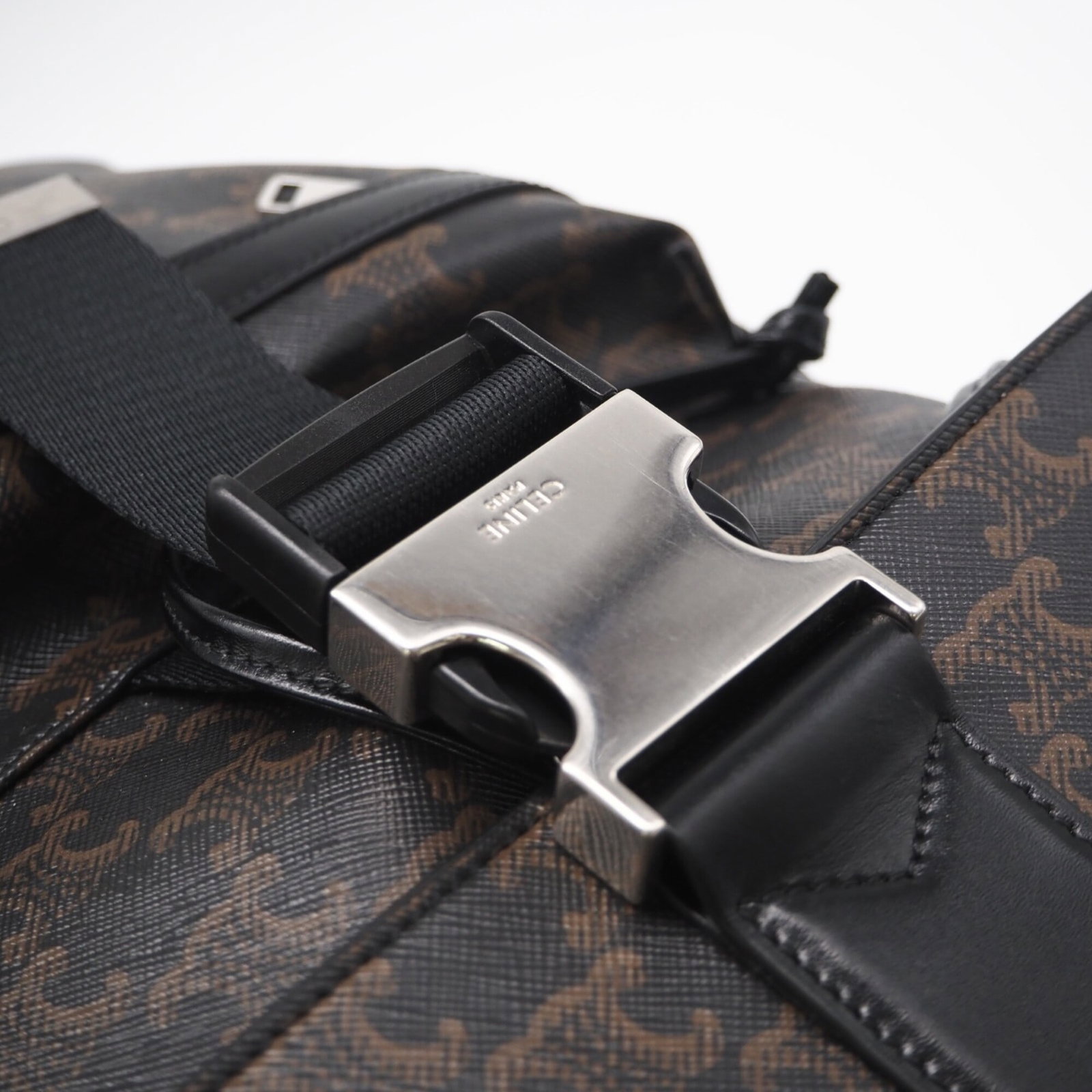 Canvas Leather Backpack Coated Celine - 9