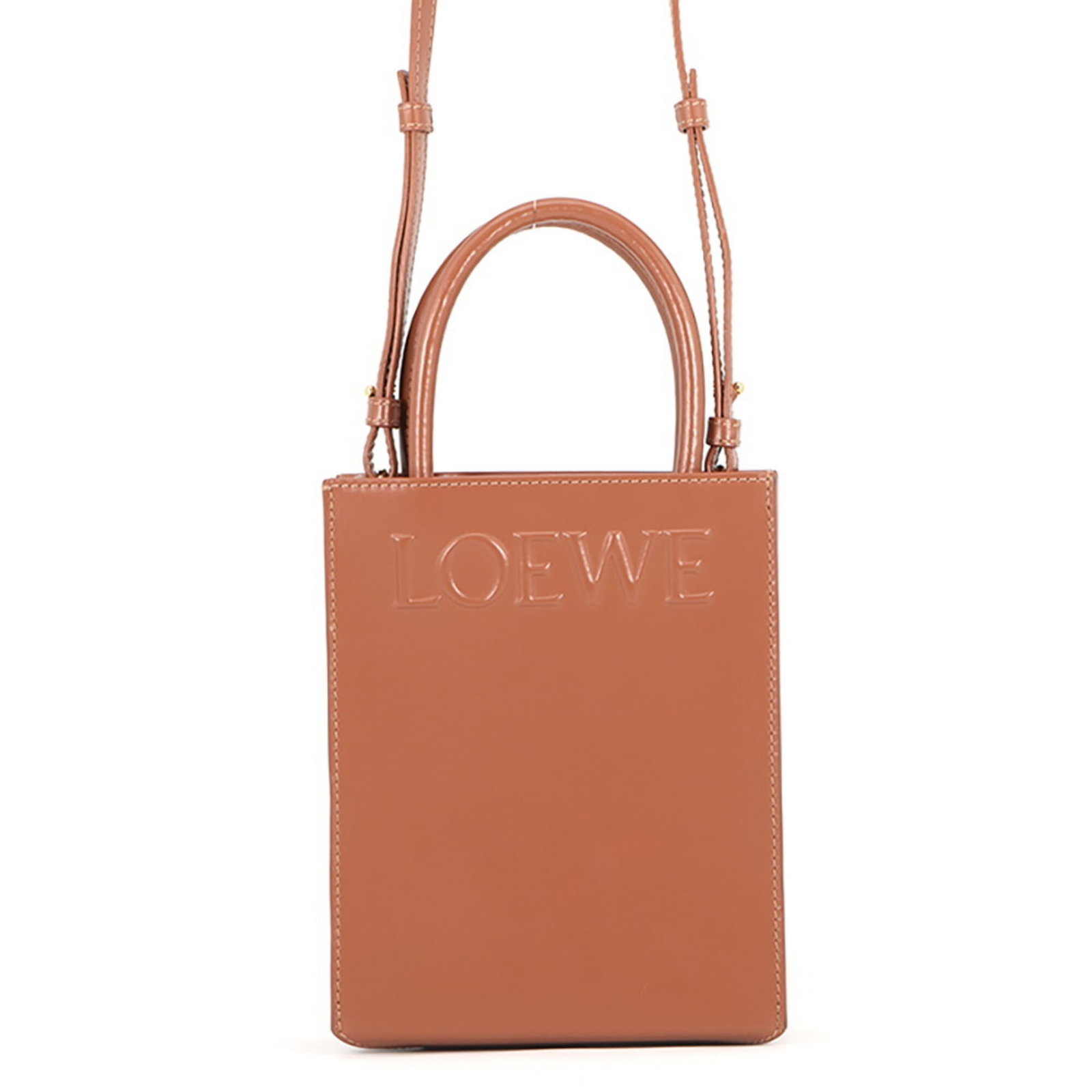 Shoulder Bag Leather Loewe Handbag: Shoulder Bag Leather Loewe Handbag This luxurious shoulder bag is crafted from rich, high-quality leather, featuring a classic design that exudes timeless elegance. Measuring 21cm x 17cm x 6cm, it boa