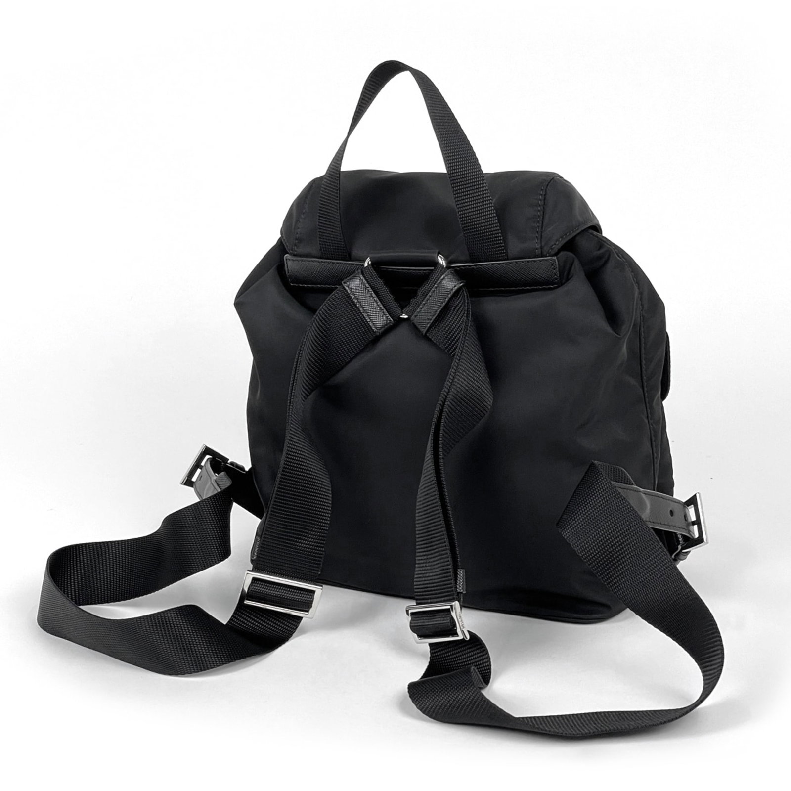 Backpack Nylon Leather Prada - 2