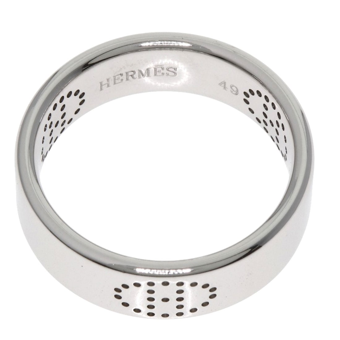 Eclipse Ring White Gold K18 Hermes #49 - 4