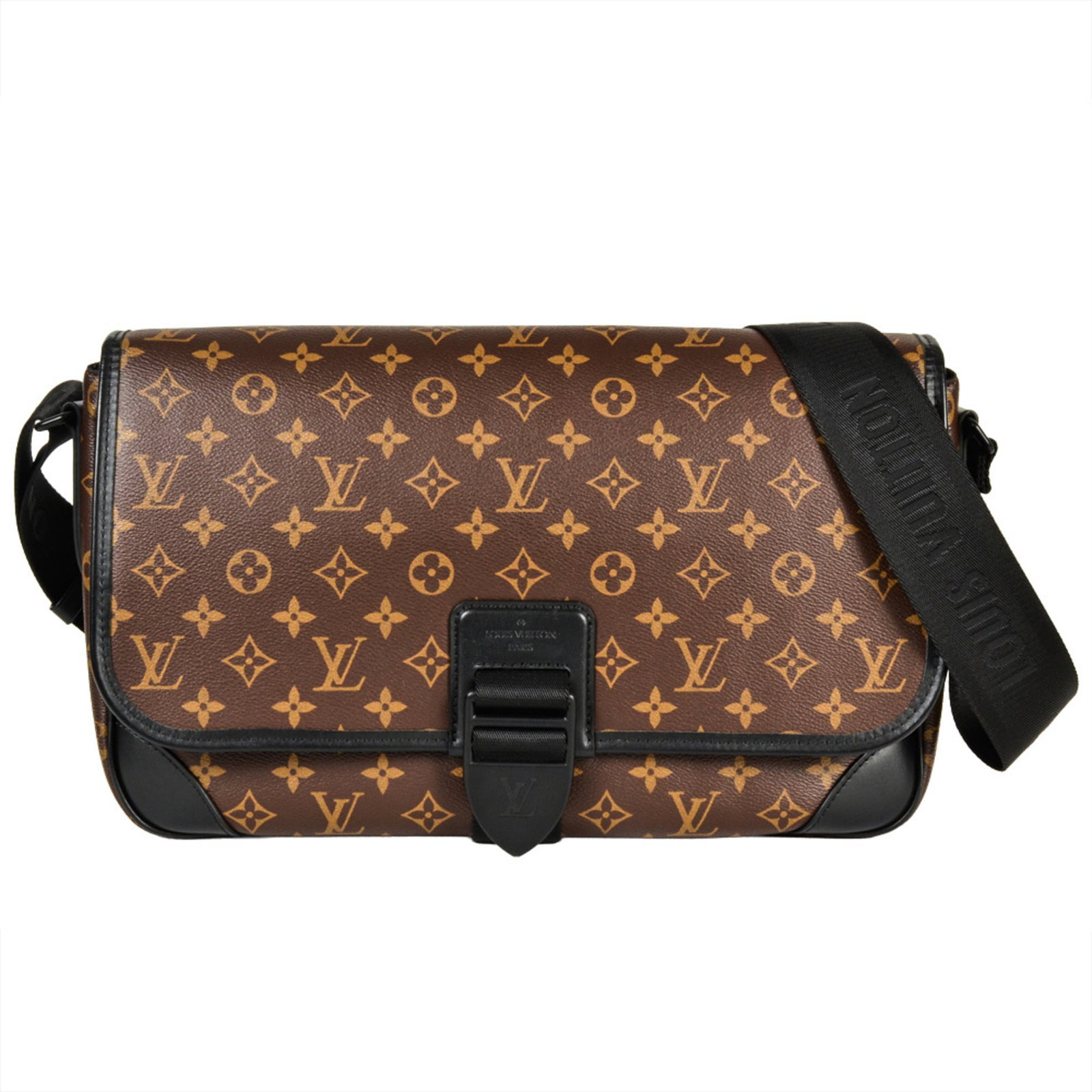 Shoulder Bag by Louis Vuitton: Shoulder Bag by Louis Vuitton Monogram Macassar shoulder bag by Louis Vuitton, featuring the iconic monogram pattern and a sleek design. Measuring 24cm x 38cm x 10cm, this stylish bag is adorned with 