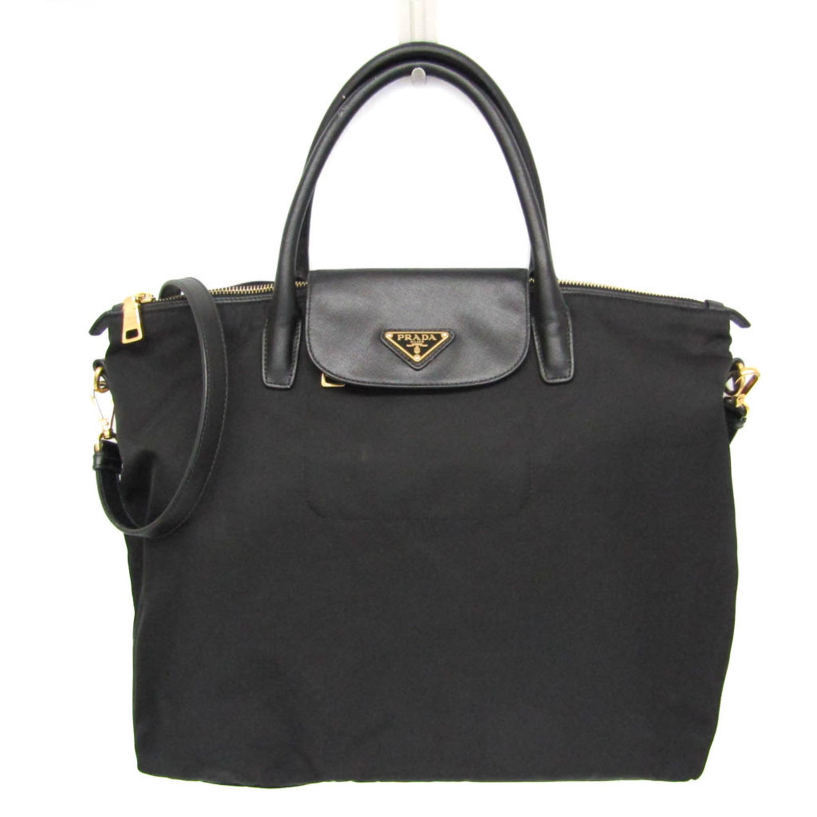 Shoulder Bag Nylon Leather Handbag Prada: Shoulder Bag Nylon Leather Handbag Prada Black Prada BN2541 Leather and Nylon Shoulder Bag, 30cm x 34cm x 17.5cm, 580g. This Prada shoulder bag combines leather and nylon materials for a unique look a