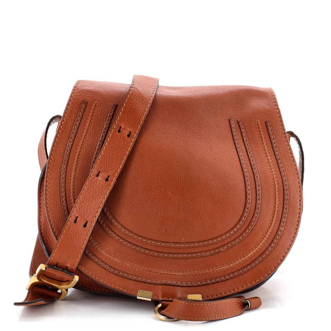 Crossbody Medium Leather Bag Chloe Marcie: Crossbody Medium Leather Bag Chloe Marcie The Chloe Marcie Medium Leather Crossbody Bag features a classic design with a medium size and a brown leather exterior. Notable for its signature gold hardwa