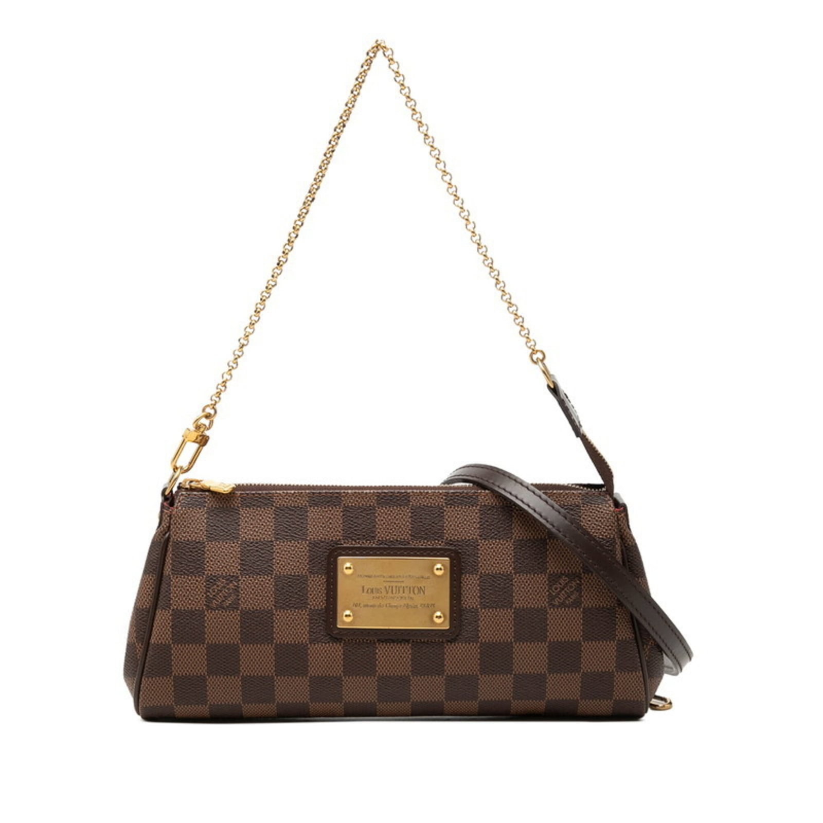 Handbag Leather Pvc Louis Vuitton Shoulder: Handbag Leather Pvc Louis Vuitton Shoulder Brown Louis Vuitton Shoulder Bag with PVC and Leather Construction, Measuring 12cm x 25cm x 4cm, Features a Zipper Closure and Adjustable Strap Drop of 61cm.