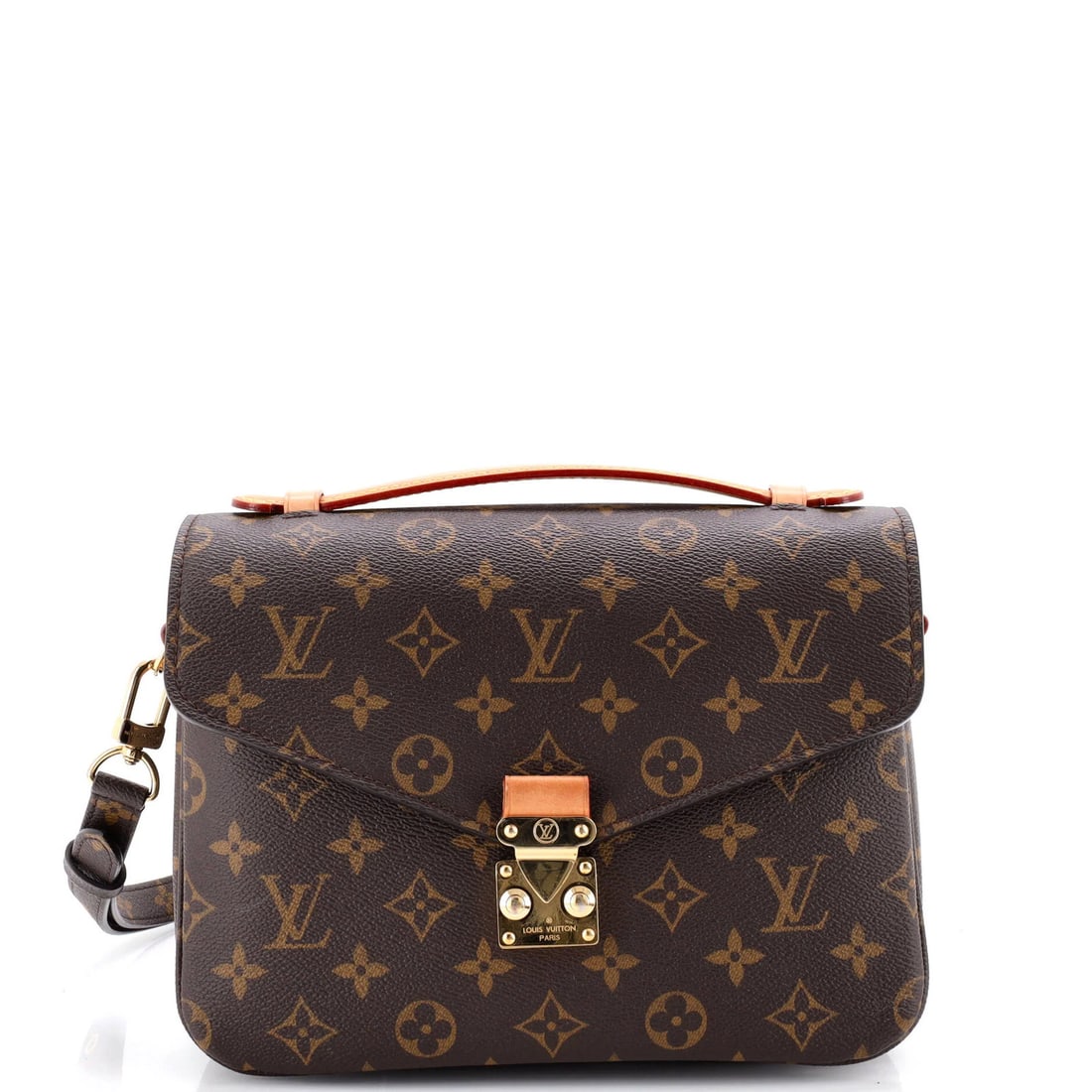 Canvas Monogram Pochette Louis Vuitton: Canvas Monogram Pochette Louis Vuitton Canvas Monogram Pochette Louis Vuitton in Brown, featuring the iconic Monogram Canvas design, with minor scuffs and edge wear on the exterior and scuffs on the h