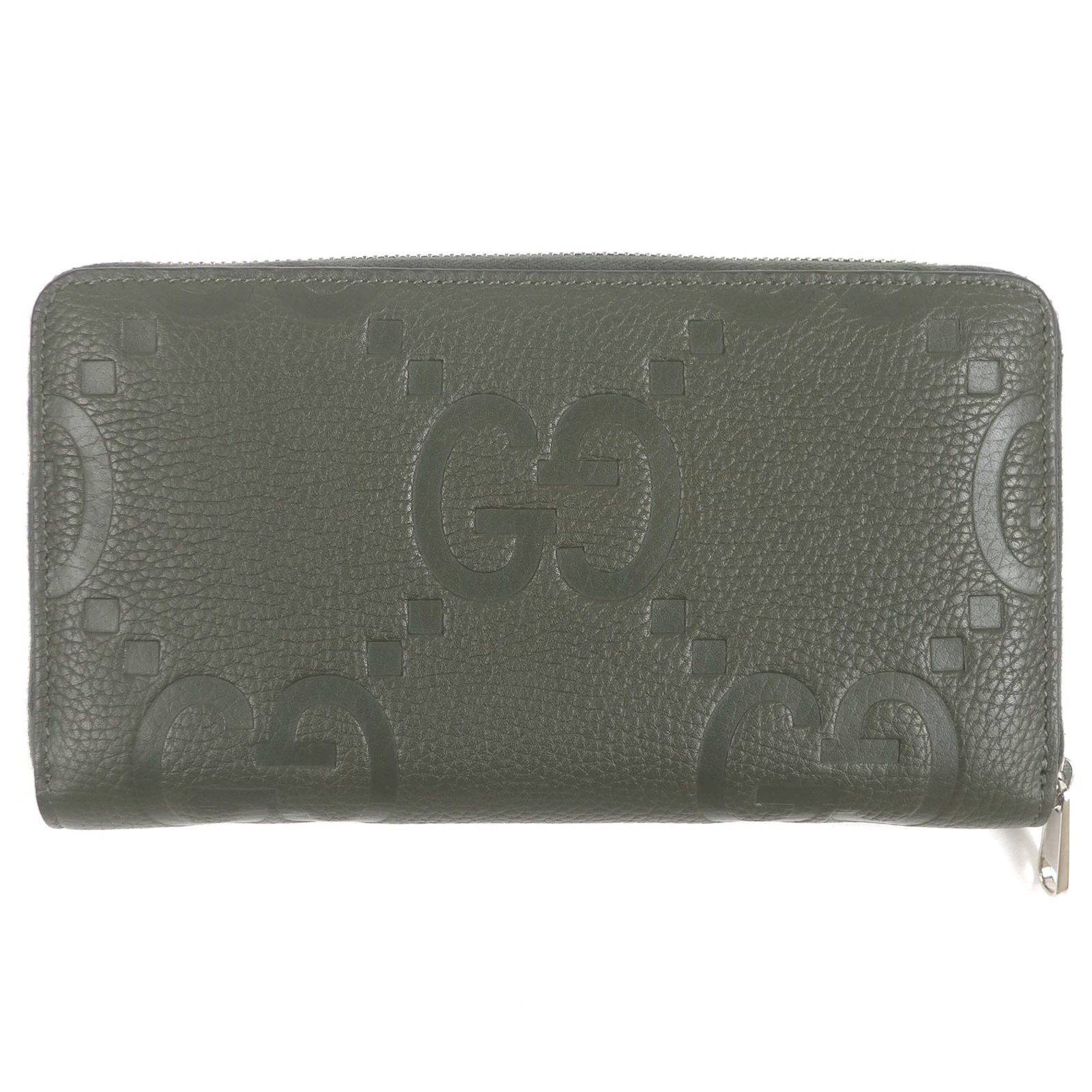 Gucci Long Wallet (Bi-Fold) Leather: Gucci Long Wallet (Bi-Fold) Leather Gucci's bi-fold long wallet is crafted from high-quality leather, boasting a classic khaki color. Measuring 12cm x 21cm, this stylish accessory features an open