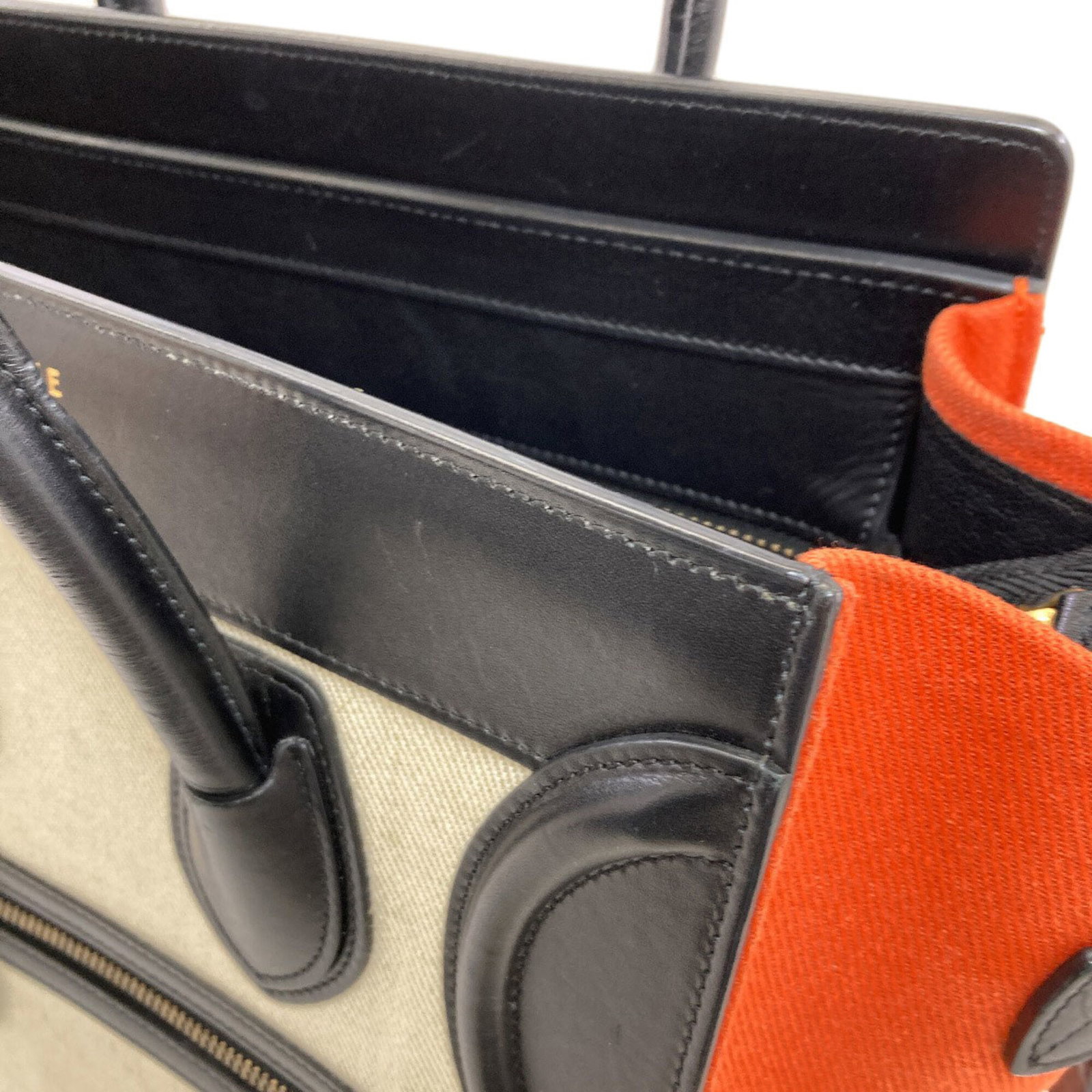 Handbag Canvas Leather - 14