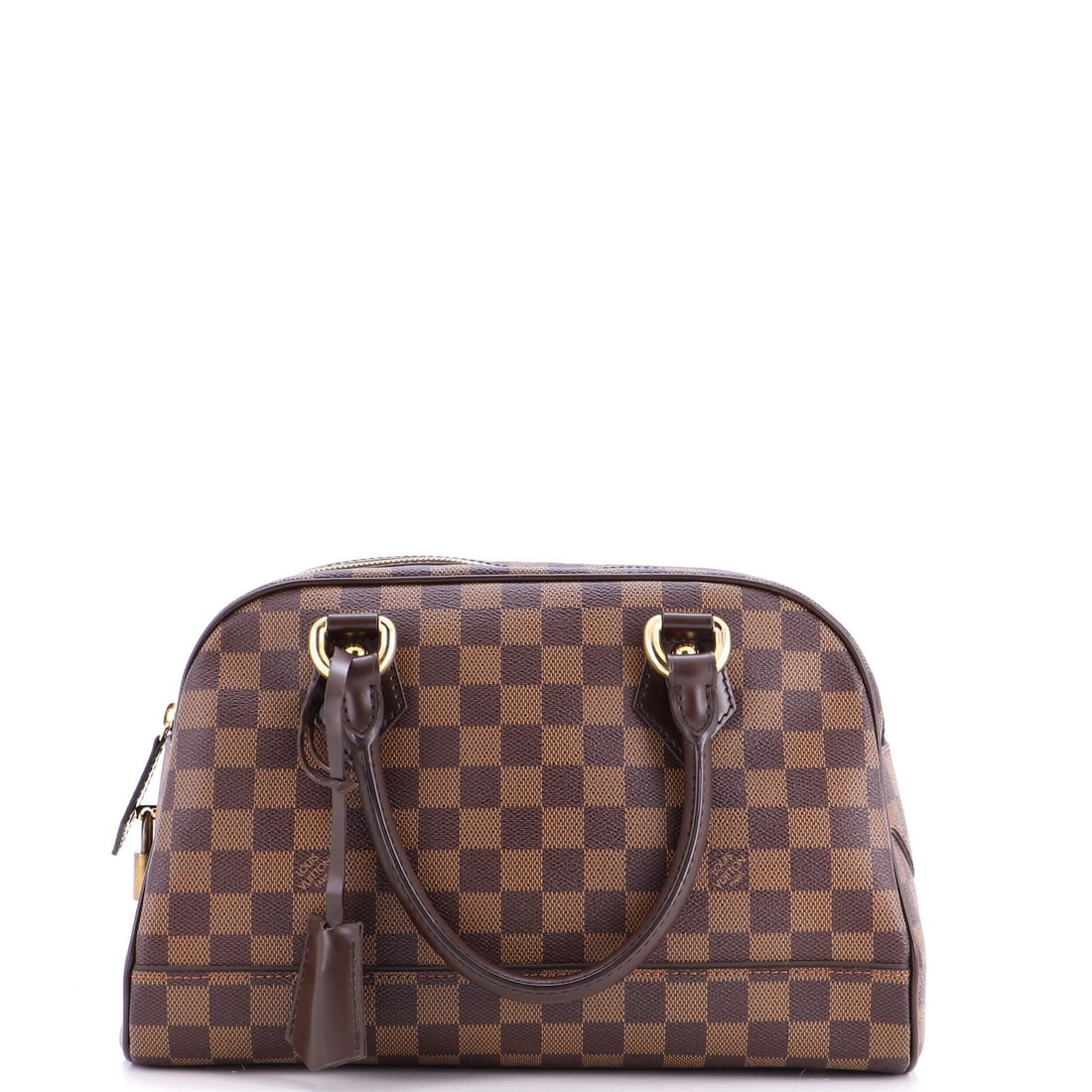 Louis Vuitton Damier Boston Bag: Louis Vuitton Damier Boston Bag The Louis Vuitton Damier Boston Bag is a timeless classic with a rich history, featuring a distinctive Damier pattern in a classic brown canvas exterior. Measuring 8" t