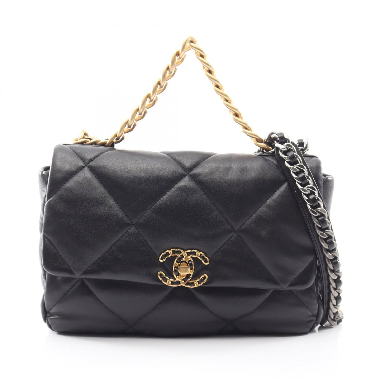 Shoulder Bag Leather Handbag Chanel: Shoulder Bag Leather Handbag Chanel This luxurious black leather shoulder bag features a classic design with a timeless lambskin finish, showcasing the iconic style of Chanel. Measuring 20cm x 29cm x