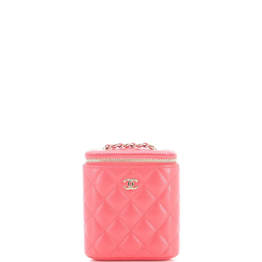 Chanel Classic Vertical Quilted Caviar Mini Case: Chanel Classic Vertical Quilted Caviar Mini Case The Chanel Classic Vertical Quilted Caviar Mini Case boasts a striking red exterior with quilted details, evoking the iconic style of the brand. With